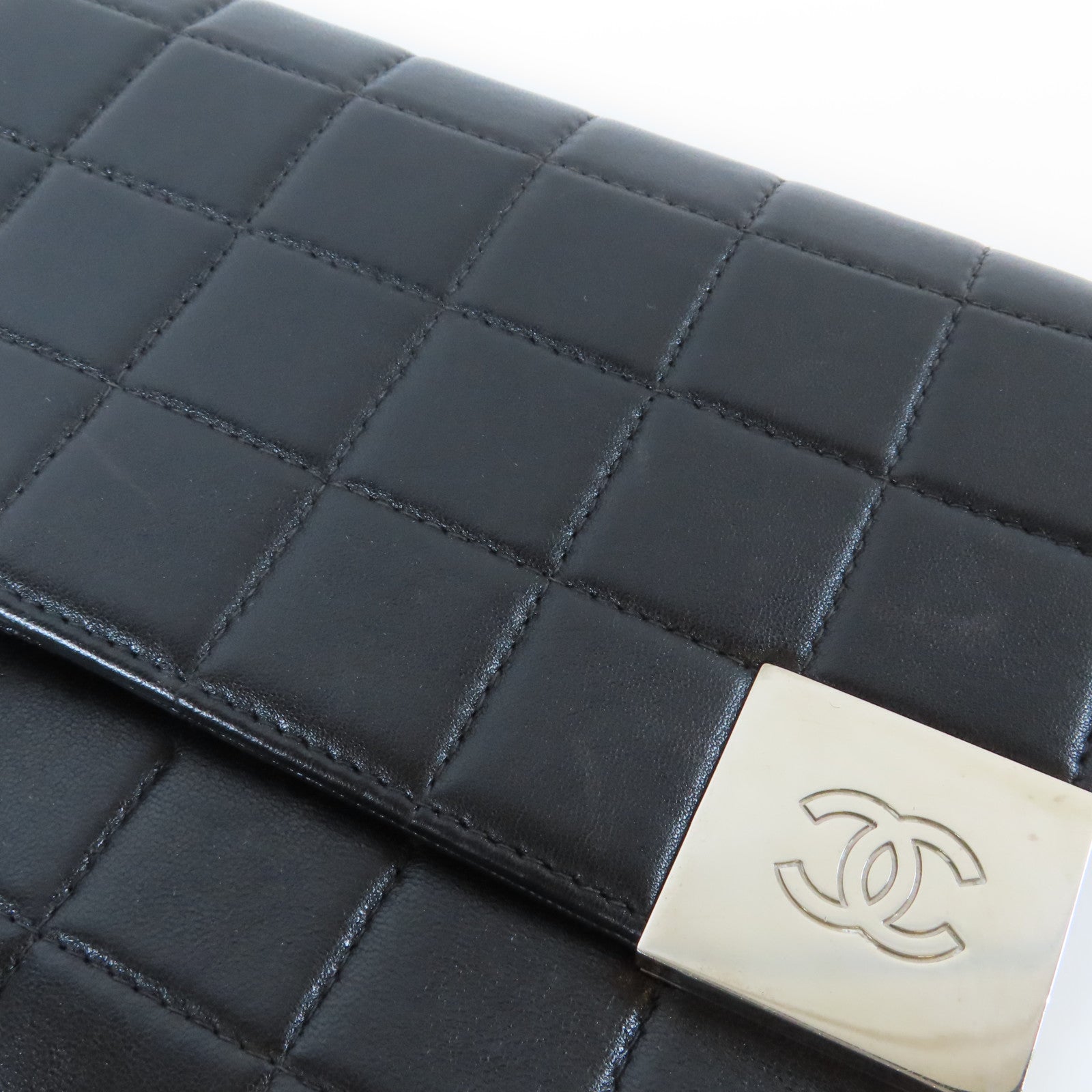 CHANEL 【激減優惠】羊皮皮革Chain Shoulder Bag銀扣鏈帶肩背袋黑色