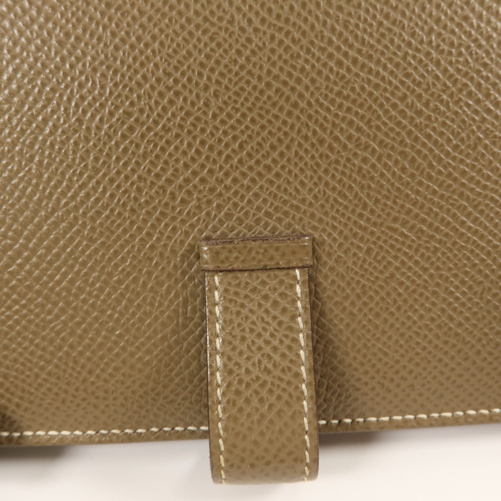 HERMES Epsom皮革Bearn Long Wallet銀扣長錢包Etoupe