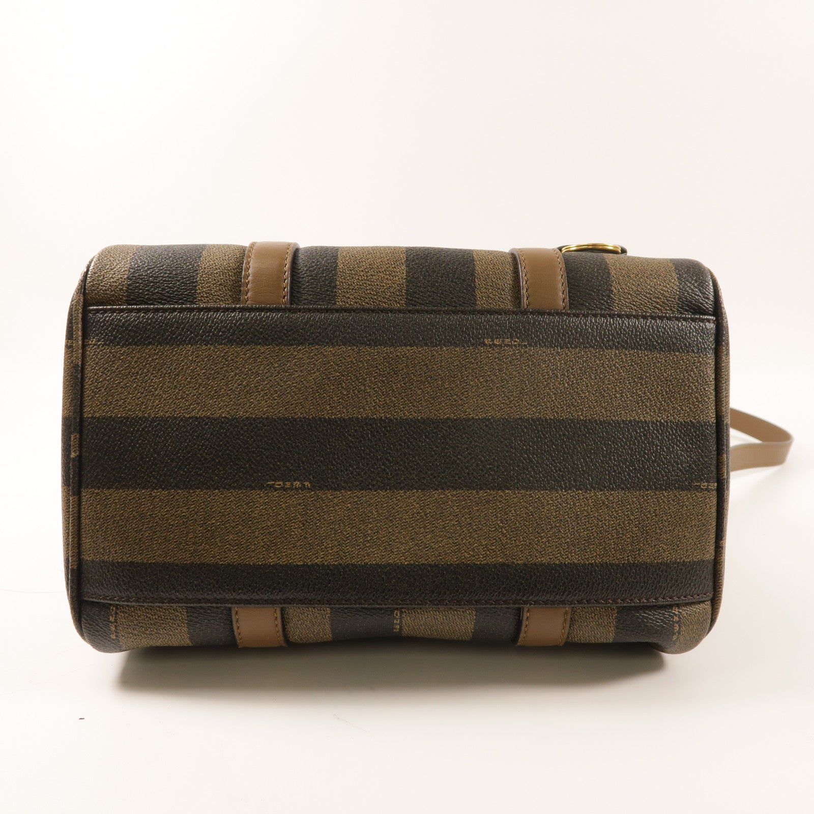 FENDI 塗層帆布Boston Bag金扣手挽肩背兩用袋