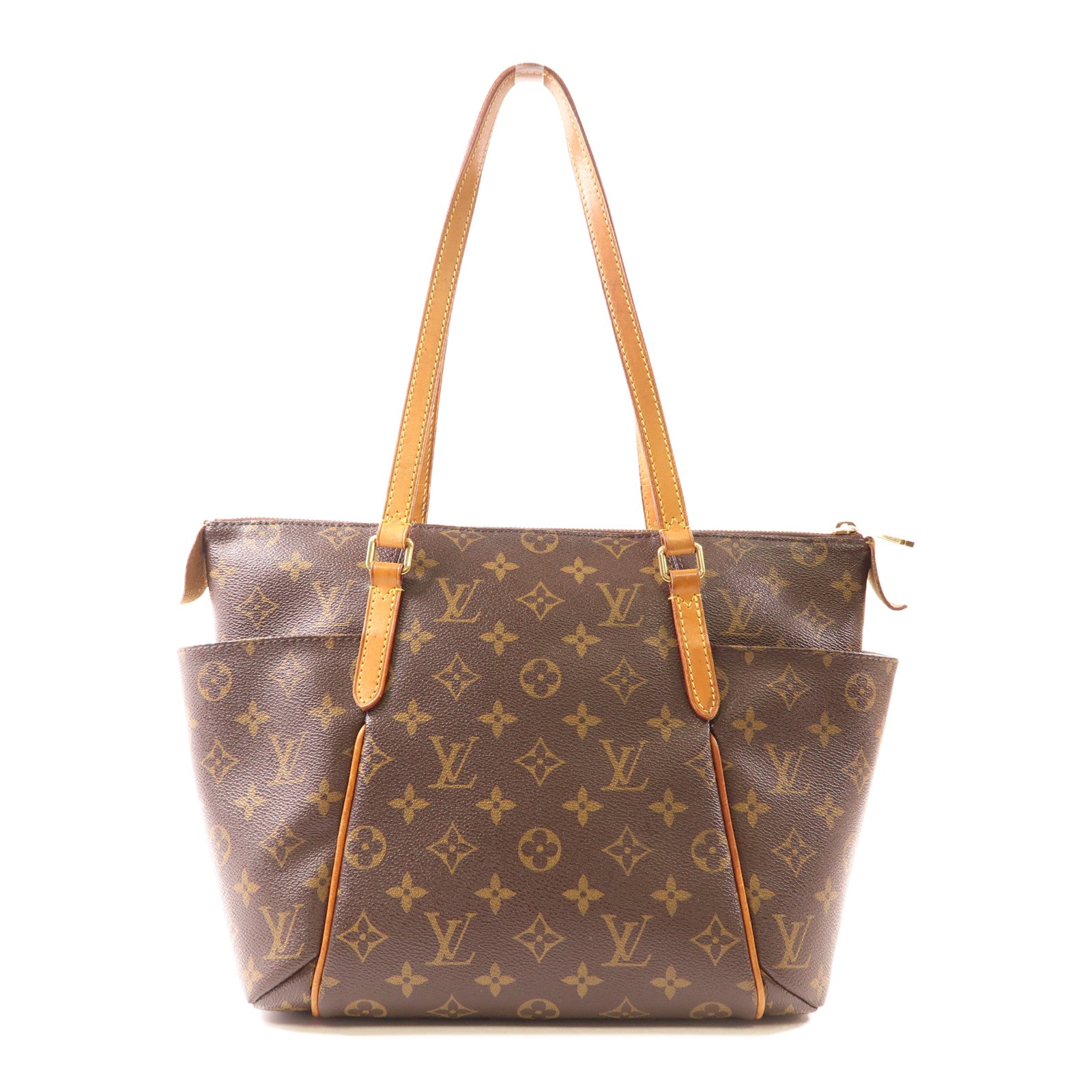LOUIS VUITTON Monogram Totally MM金扣肩背袋棕色