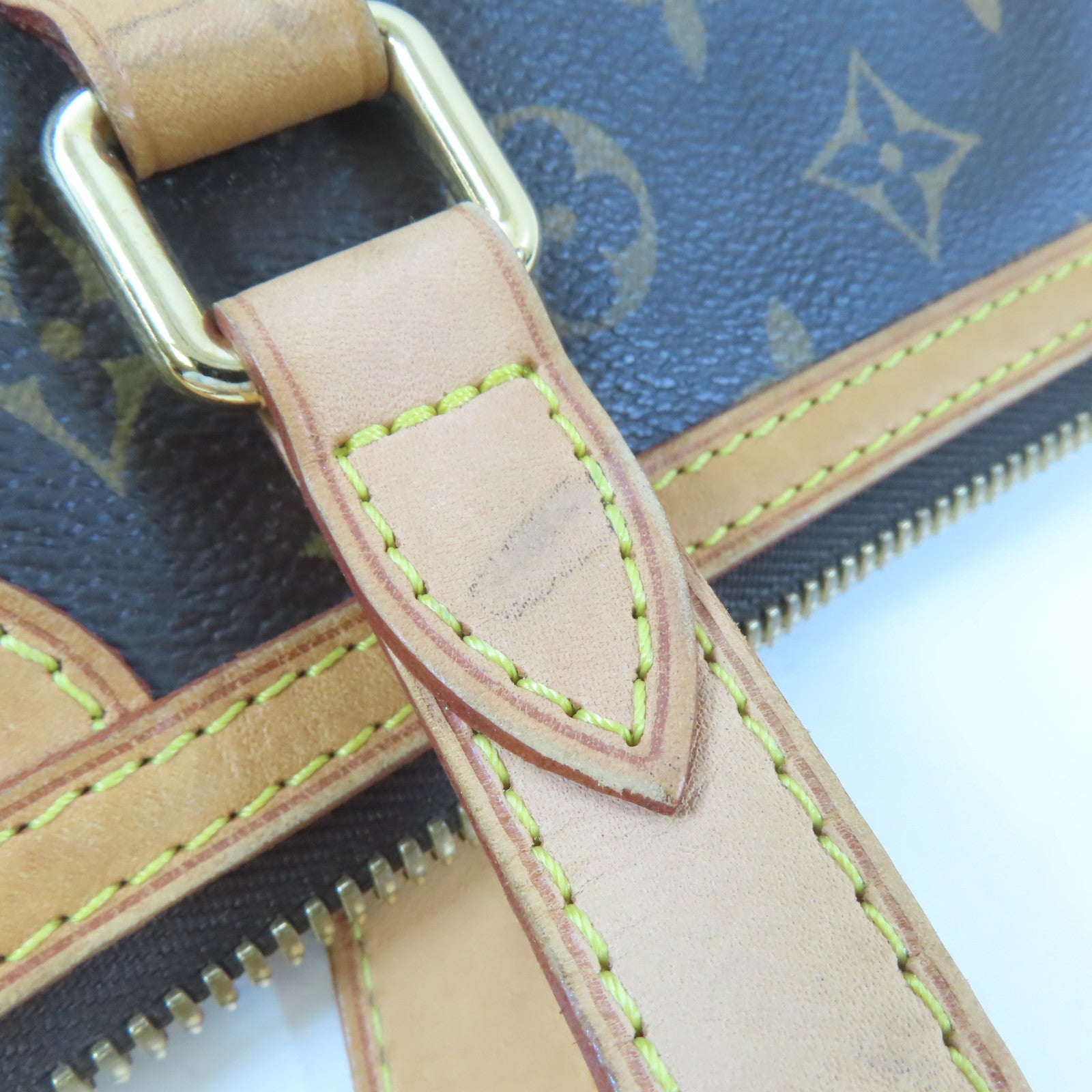 LOUIS VUITTON Monogram Palermo PM金扣手挽肩背兩用袋棕色