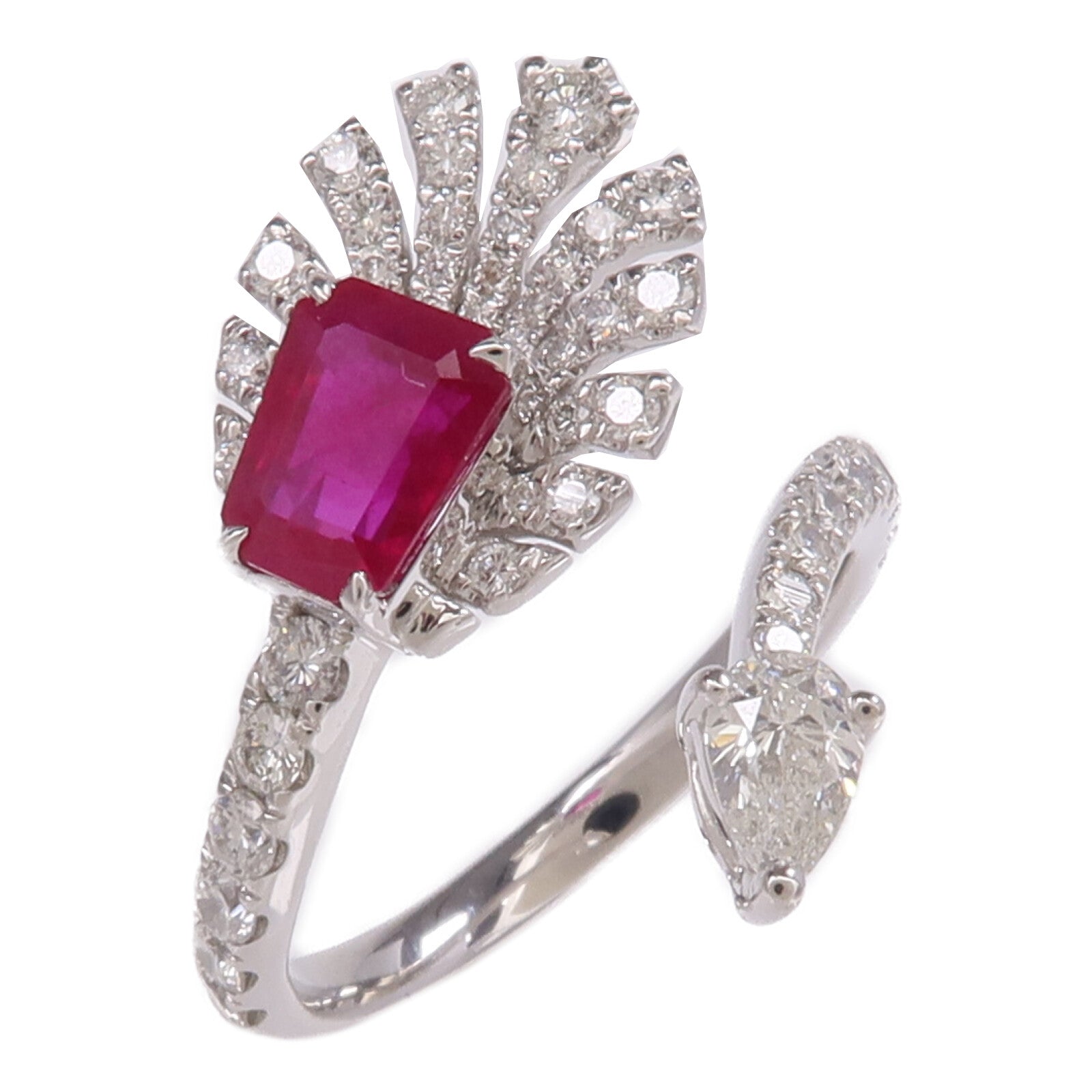 JEWELRY PT950鉑金Ring紅寶石/鑽石戒指