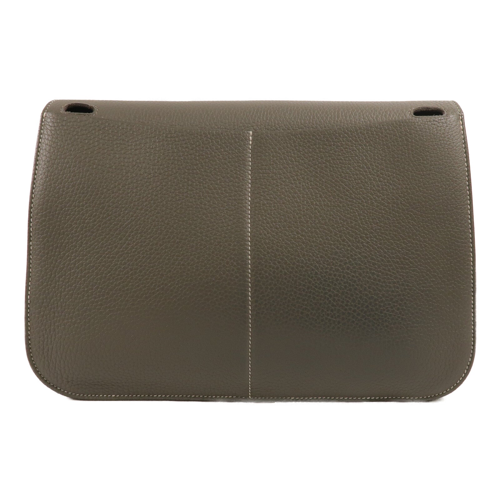 HERMES Clemence皮革Halzan 31手挽肩背兩用袋Gris Meyer