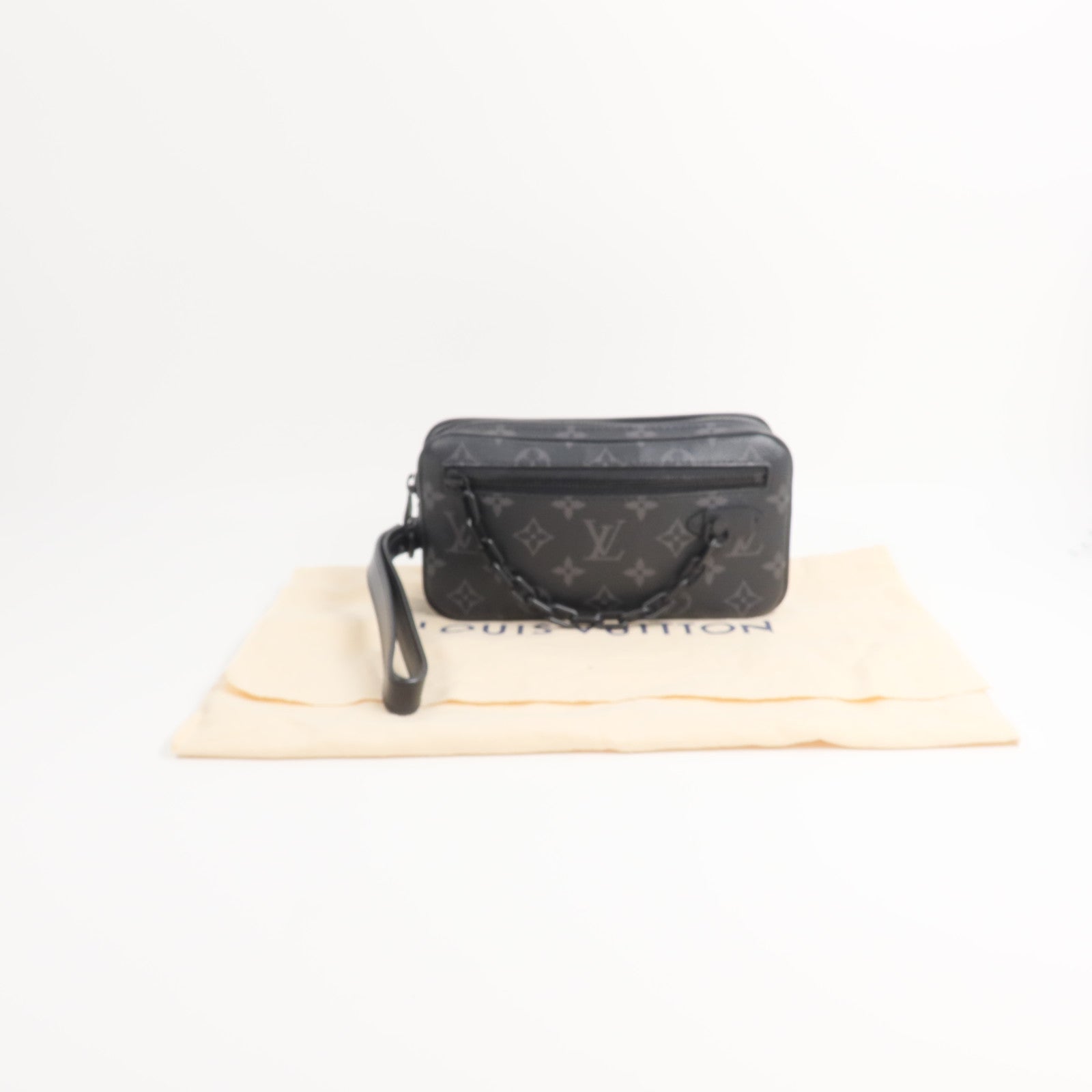 LOUIS VUITTON Monogram Eclipse Pochette Volga手拿包