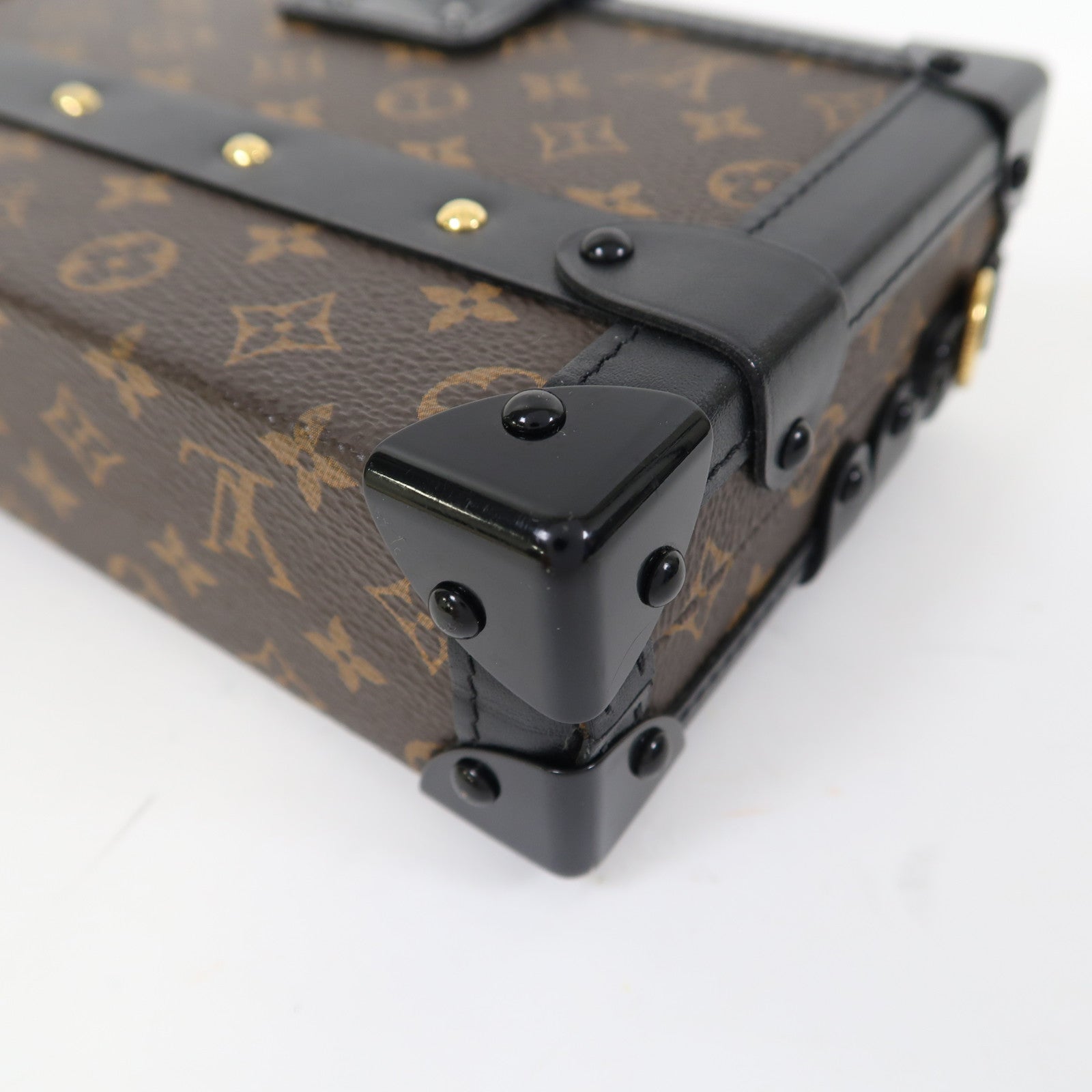 LOUIS VUITTON Monogram Petite Malle金扣肩背袋啡色