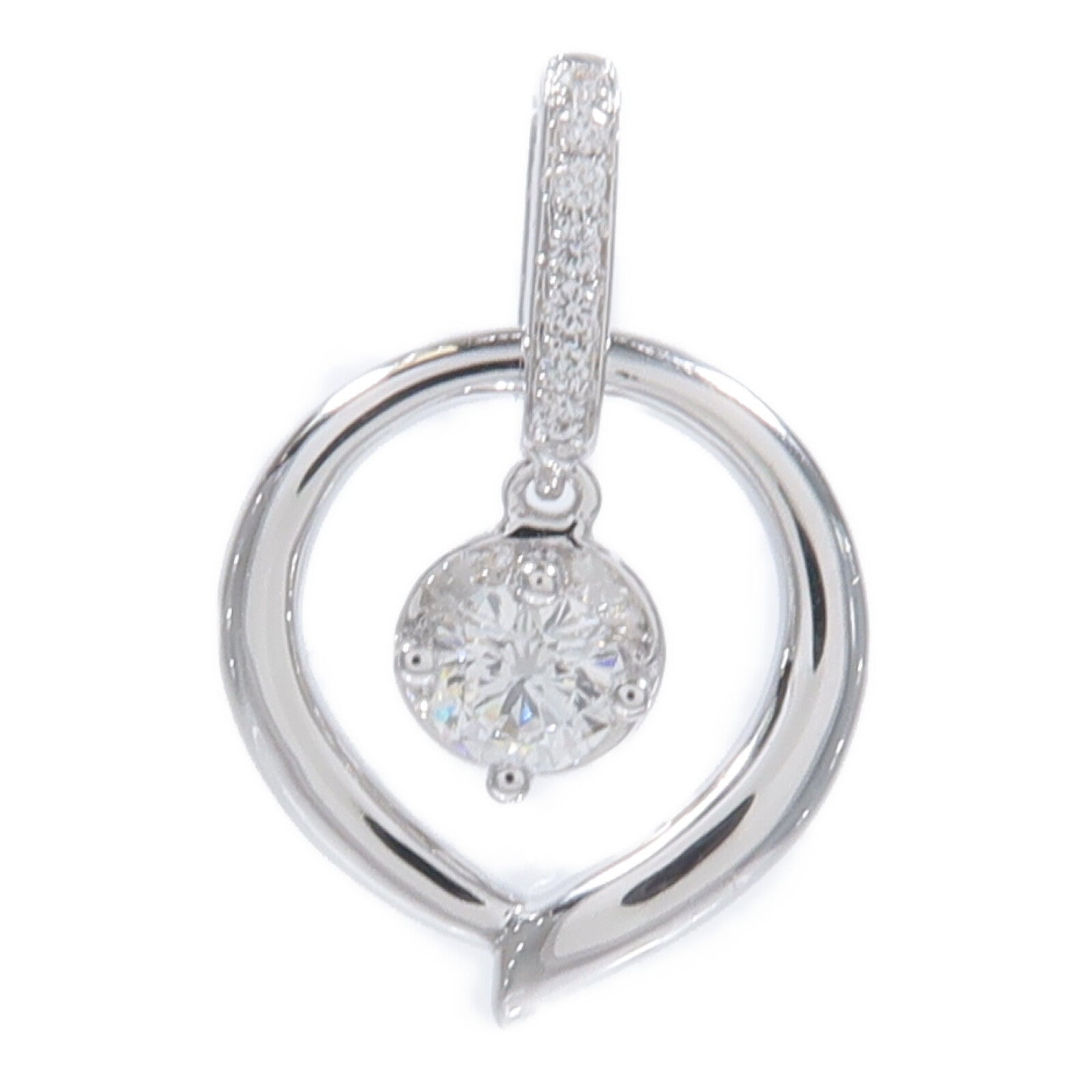 JEWELRY 18K白金Diamond Pendant Top鑽石吊墜