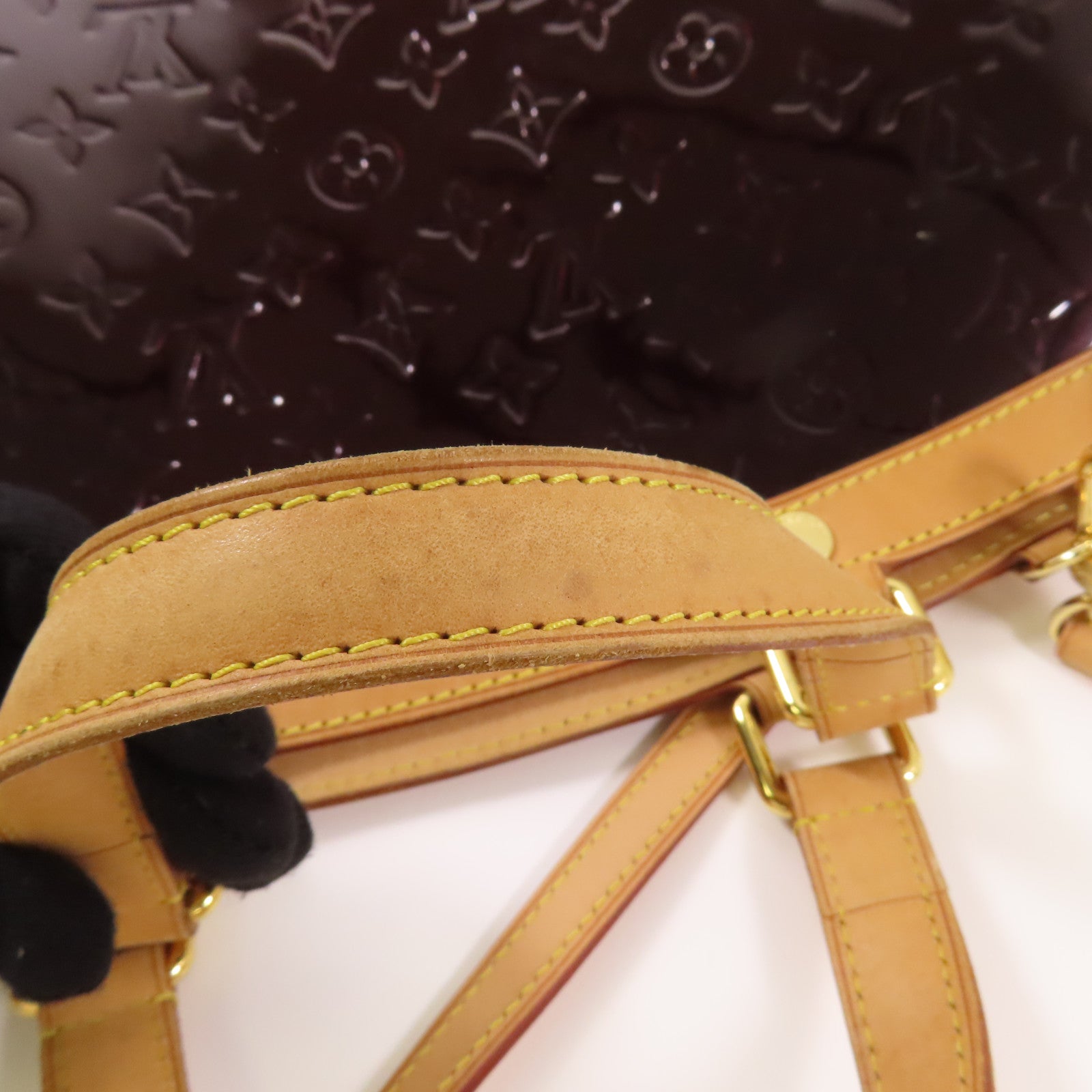 LOUIS VUITTON Vernis Brea MM金扣手挽肩背兩用袋