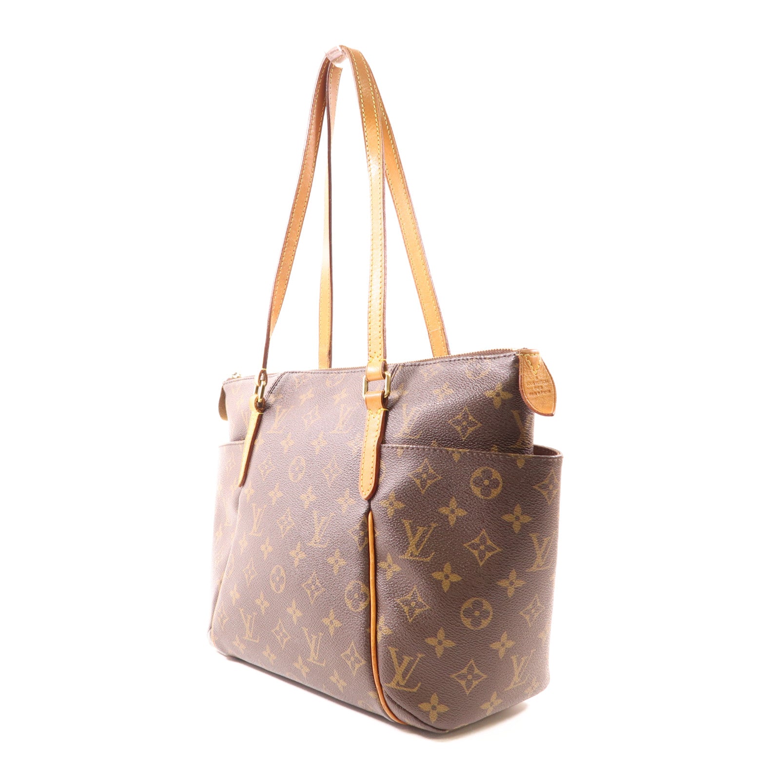 LOUIS VUITTON Monogram Totally MM金扣肩背袋棕色