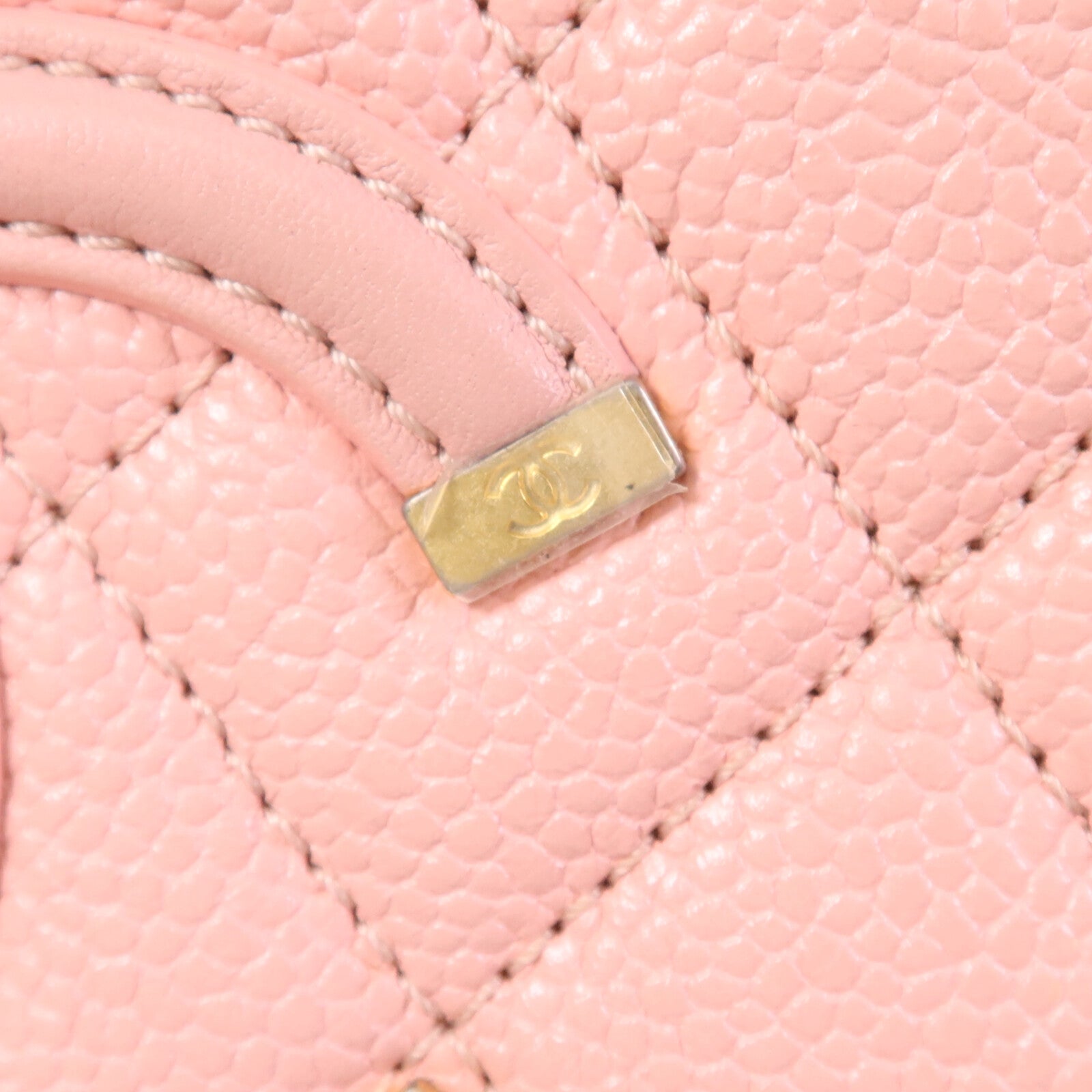 CHANEL 牛皮皮革Vanity Case金扣鏈帶肩背袋