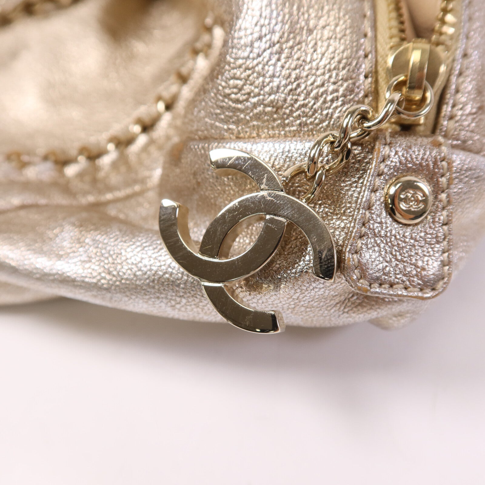 CHANEL 【激減優惠】牛皮皮革Shoulder Bag金扣肩背包