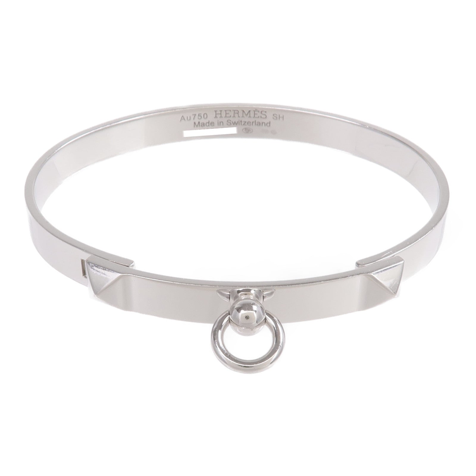 HERMES 18K白金Collier De Chien Bracelet手鐲