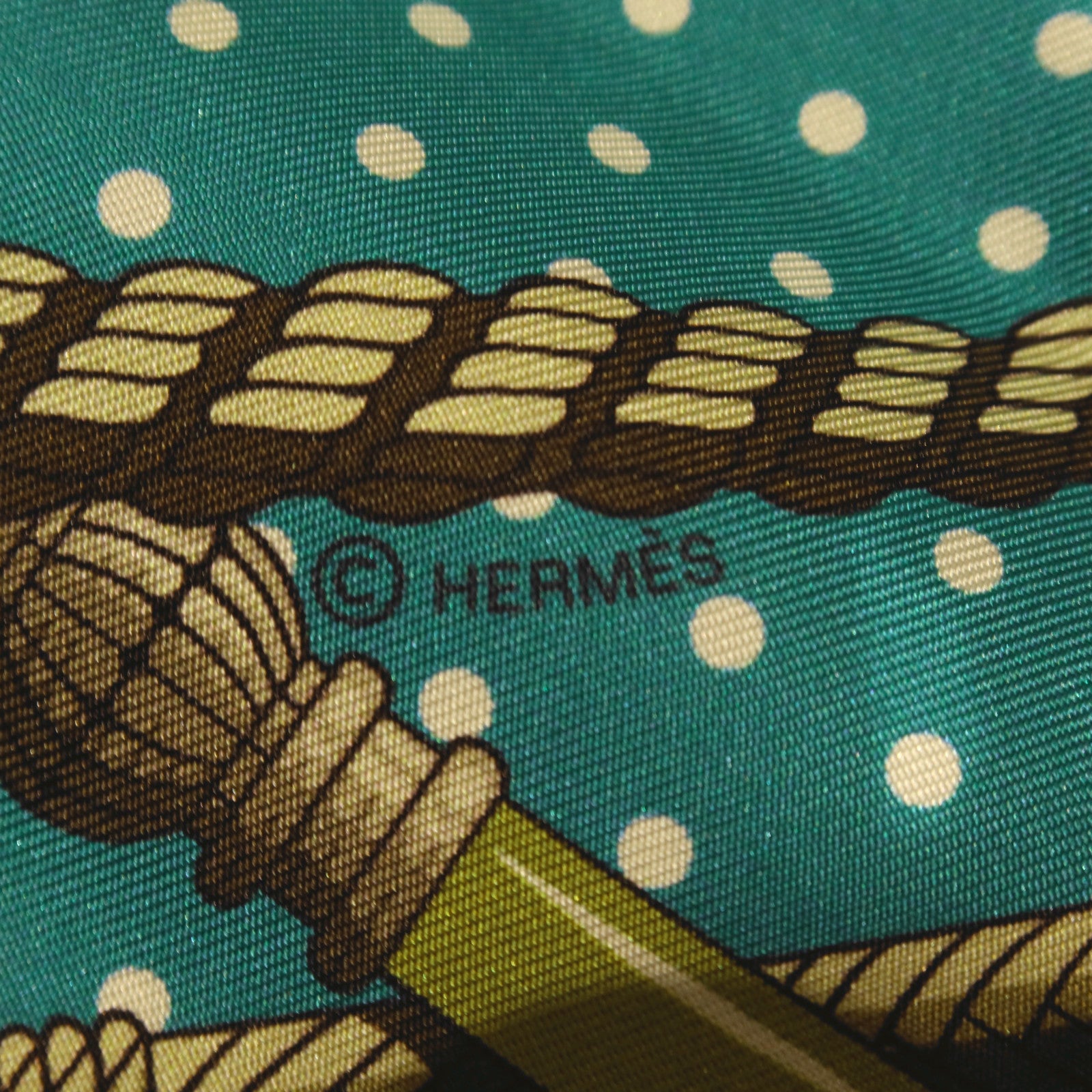 HERMES 絲質Maxi Twilly絲巾
