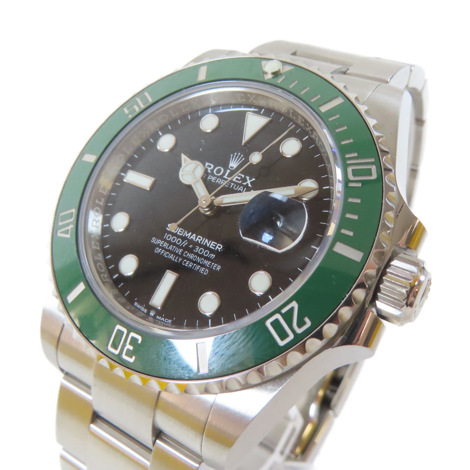 ROLEX Submarinar Date 不鏽鋼手錶自動機芯黑色/綠色