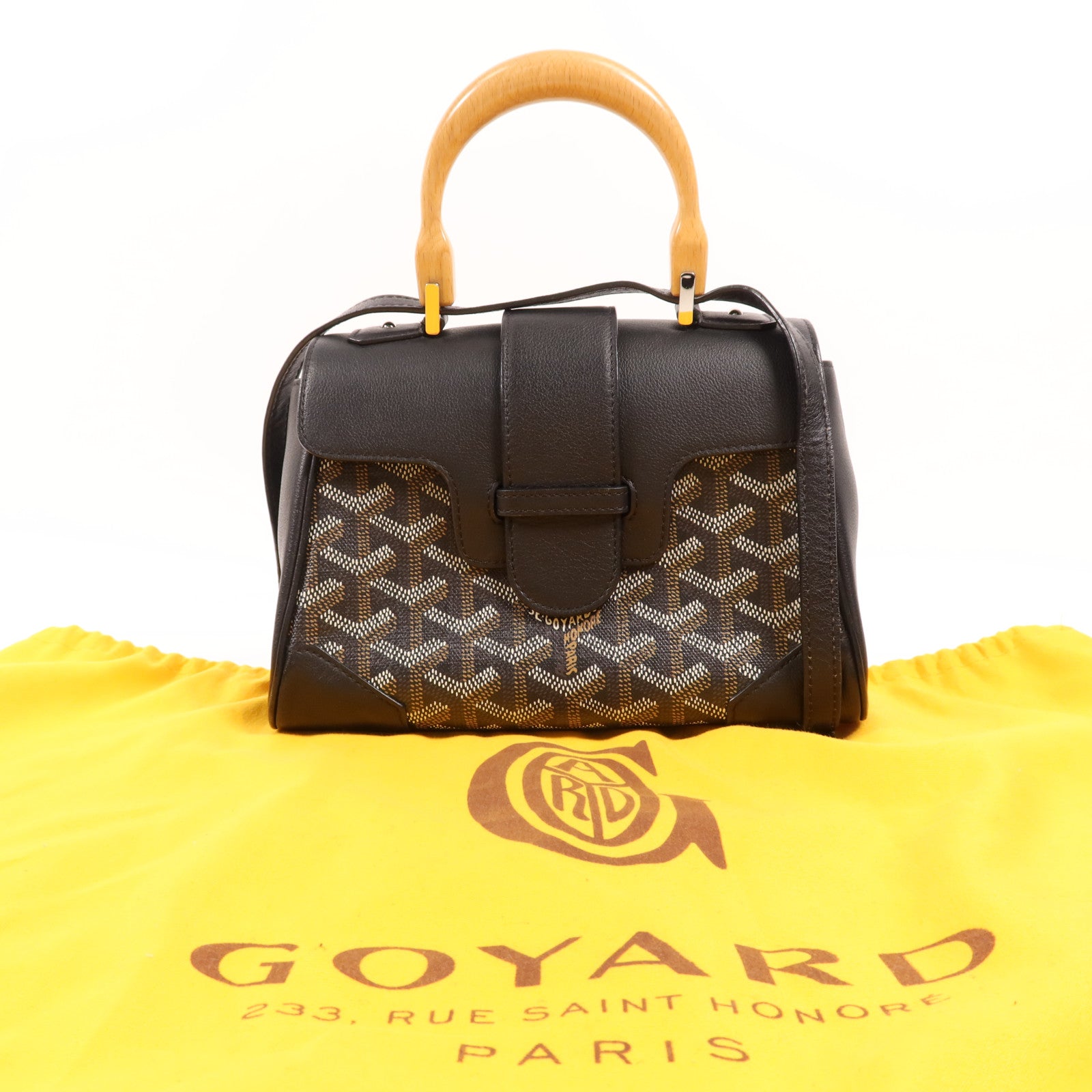 GOYARD 塗層帆布Saigon Souple Mini銀扣手挽肩背兩用袋