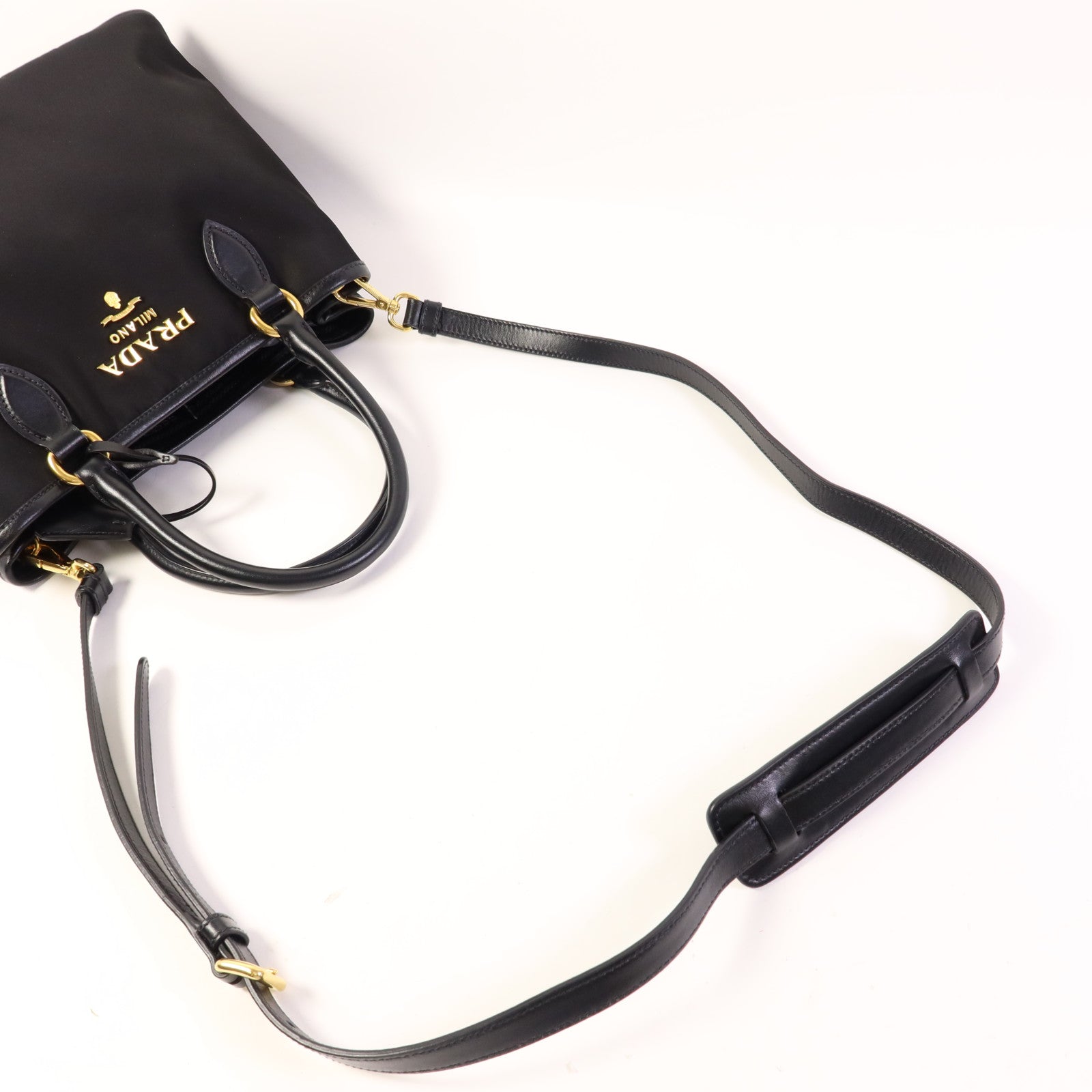 PRADA 尼龍2 Way Shoulder Bag金扣手挽肩背兩用袋