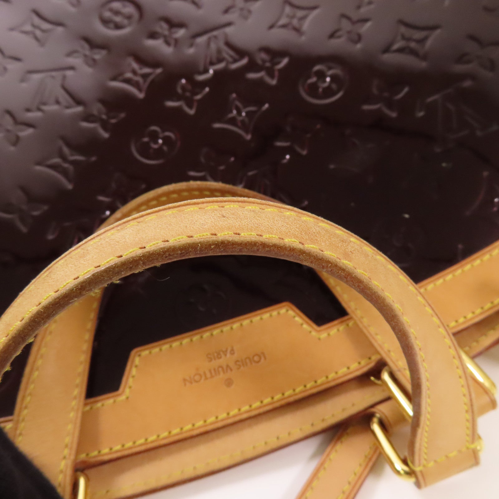 LOUIS VUITTON Vernis Brea MM金扣手挽肩背兩用袋