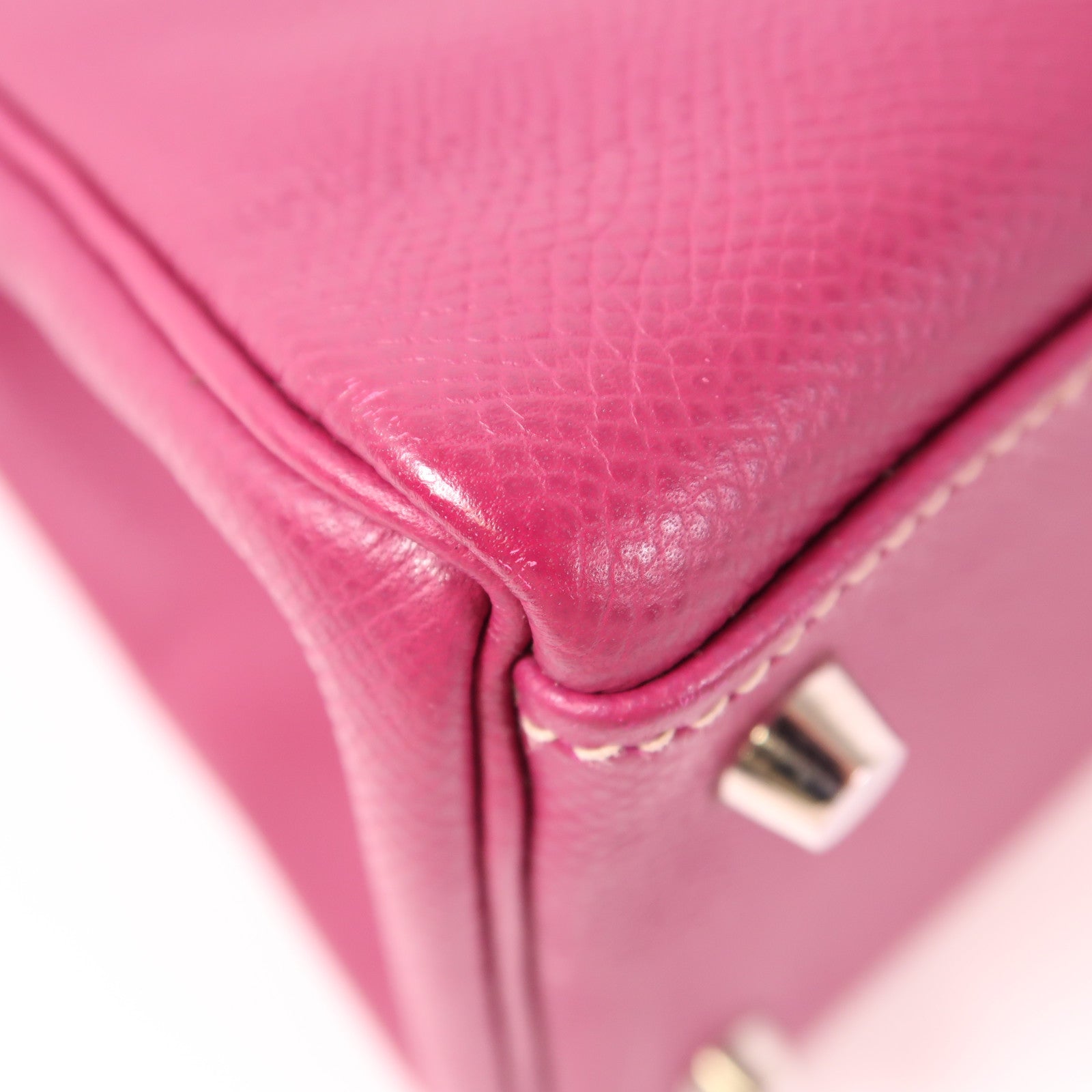 HERMES Epsom皮革Kelly 32銀扣手挽肩背兩用袋Tosca