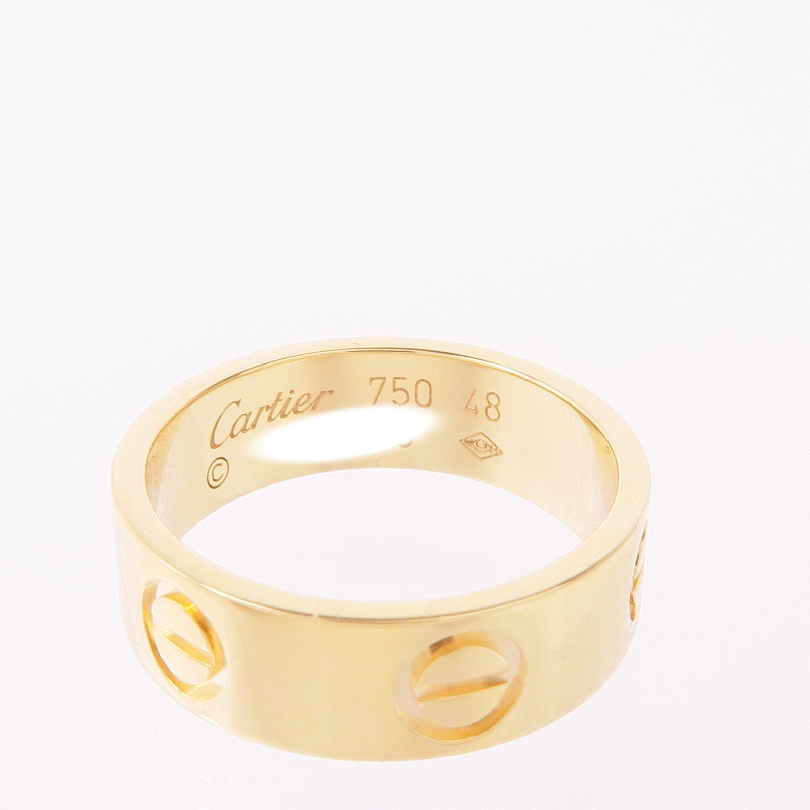 CARTIER 18K黃金Love Ring戒指Cartier#48/US#4.5