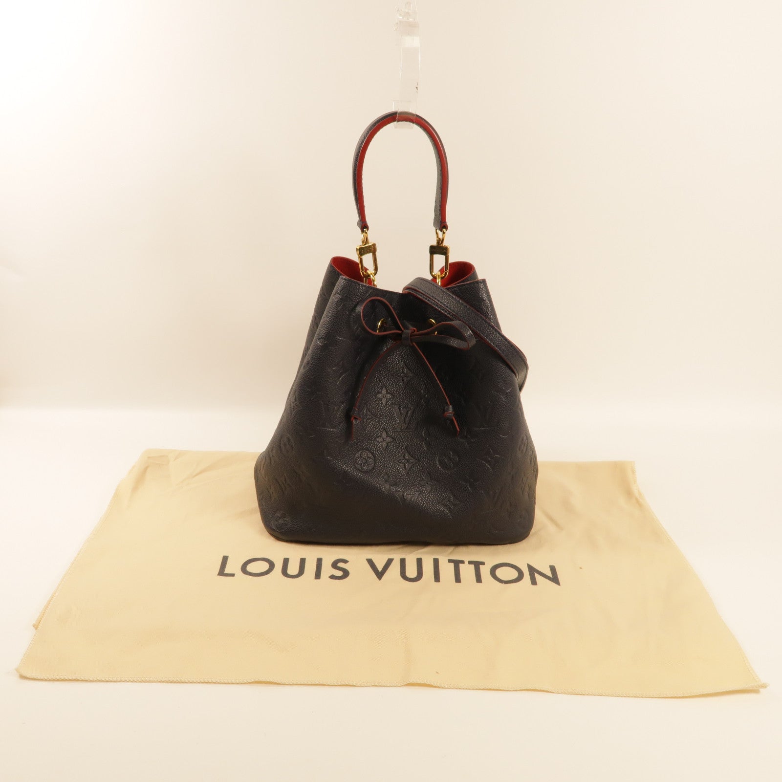 LOUIS VUITTON Monogram Empreinte Neo Noe MM金扣手挽肩背兩用袋