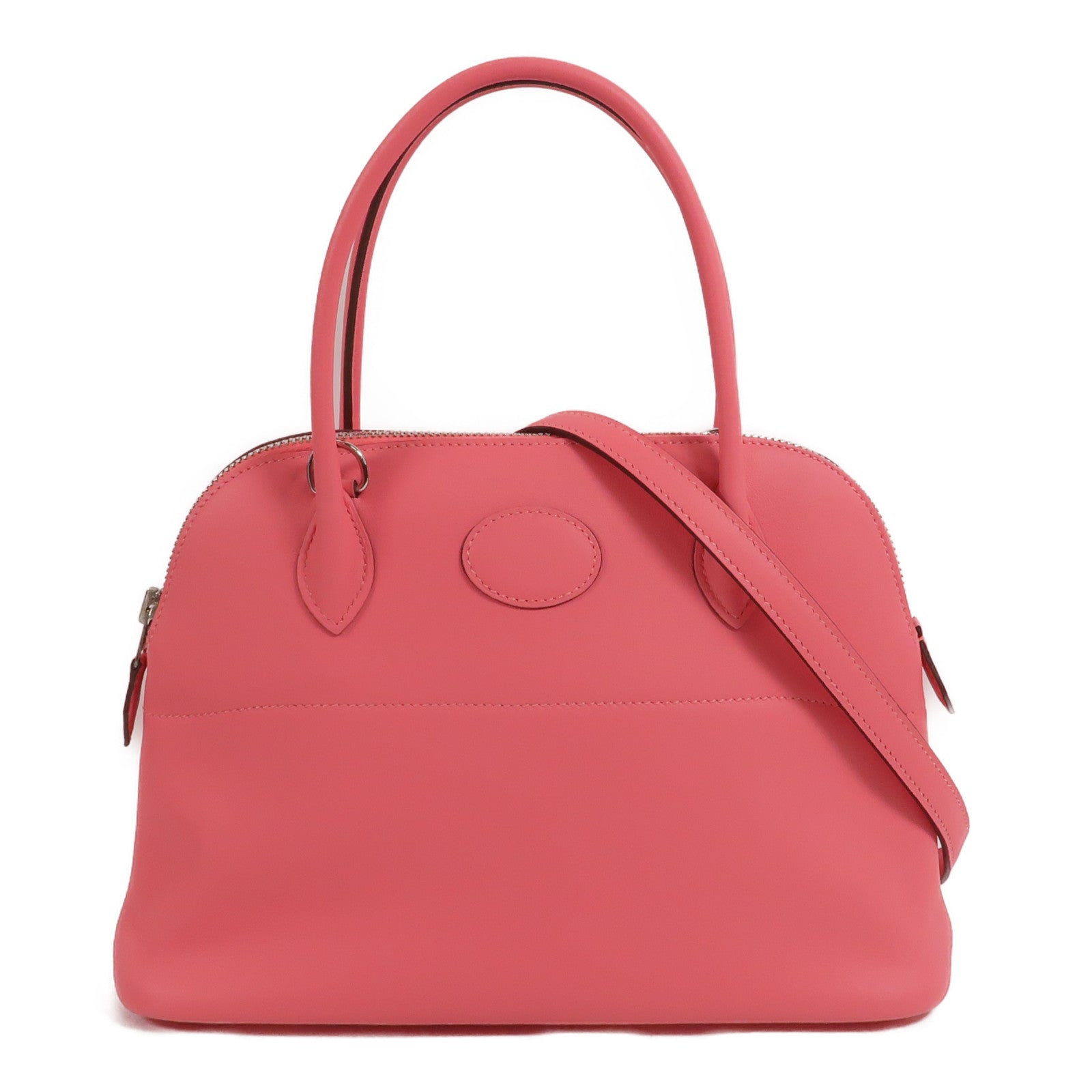 HERMES Swift皮革Bolide 27手挽肩背兩用袋Rose Azalee