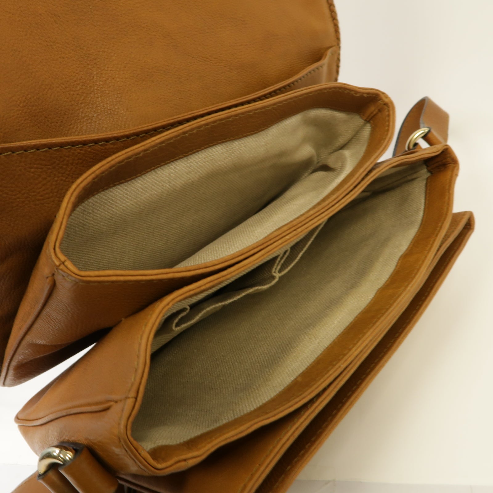 GUCCI 帆布/皮革Marrakech Flap Messenger Bag金扣肩背袋啡色