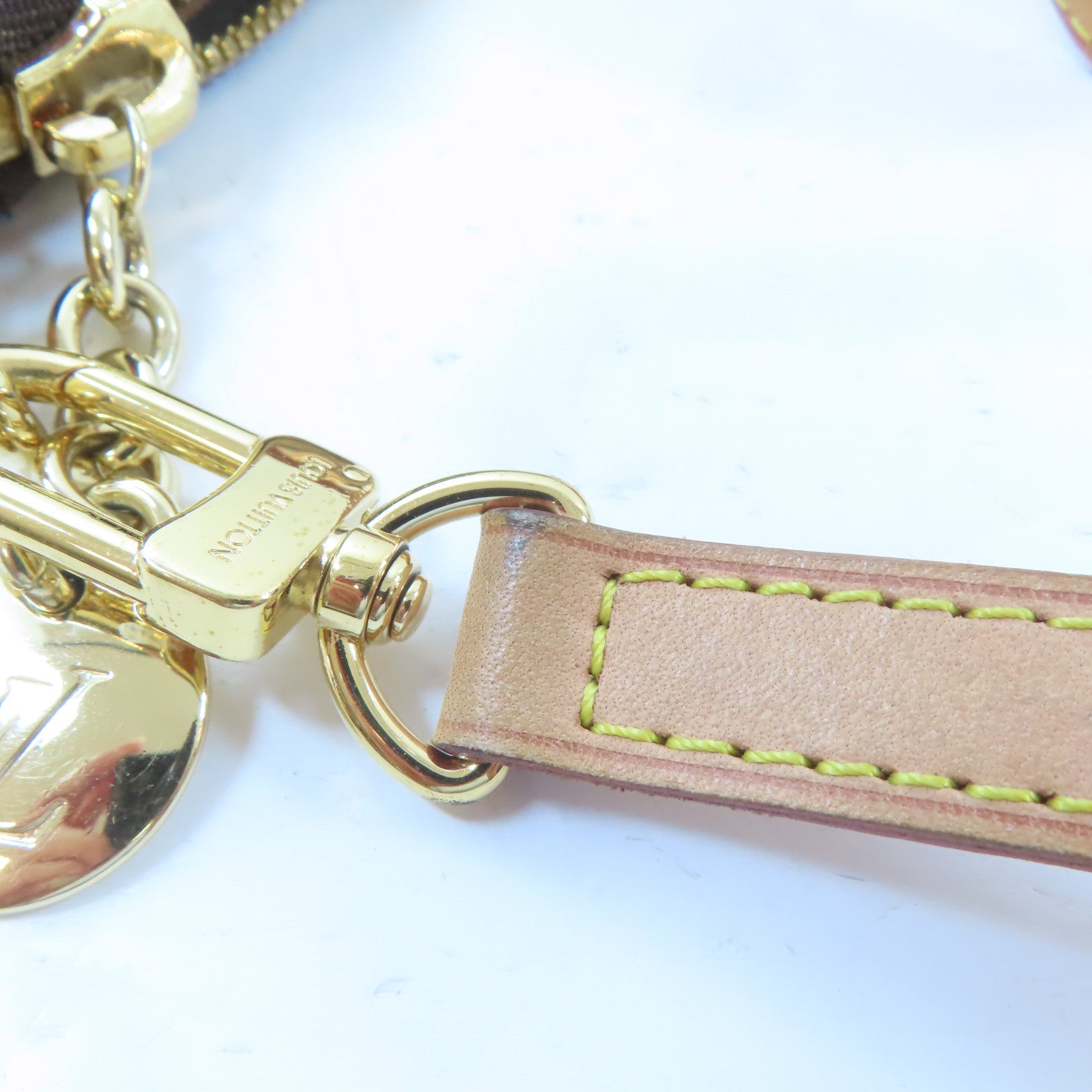 LOUIS VUITTON Monogram Palermo PM金扣手挽肩背兩用袋棕色