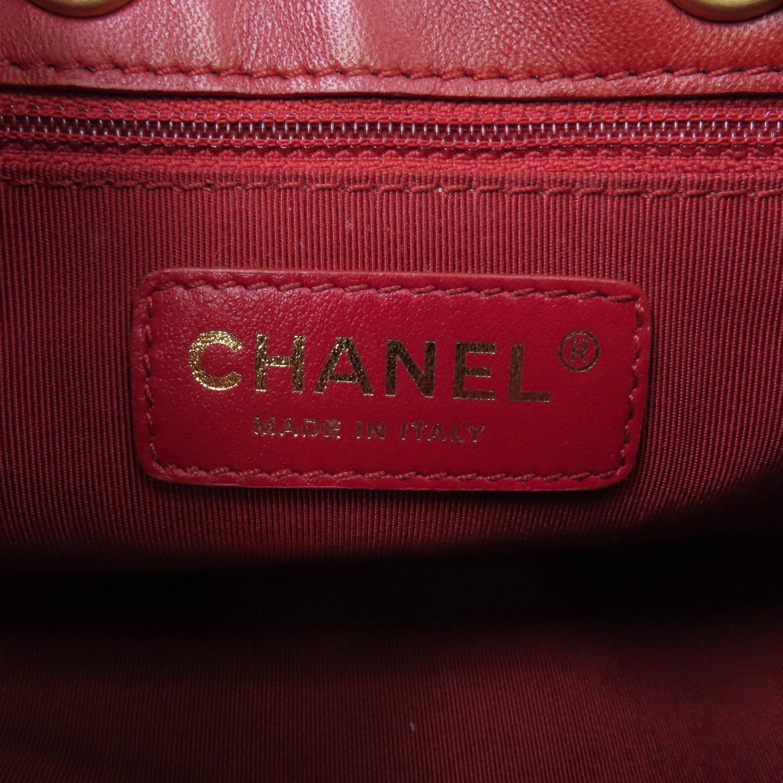 CHANEL 【激減優惠】菱格牛皮皮革Egyptian Amulet金扣鏈帶肩背袋紅色