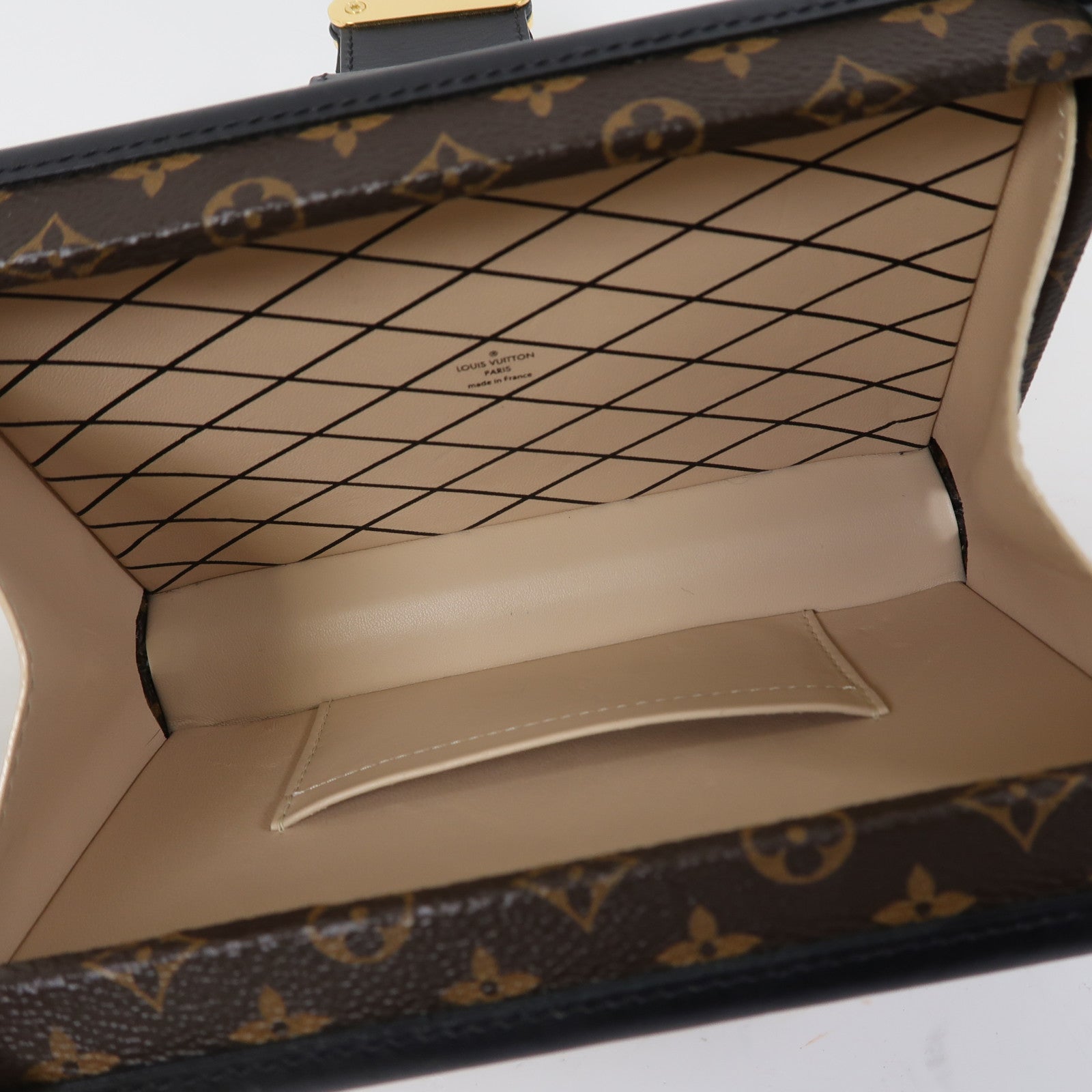 LOUIS VUITTON Monogram Petite Malle金扣肩背袋啡色