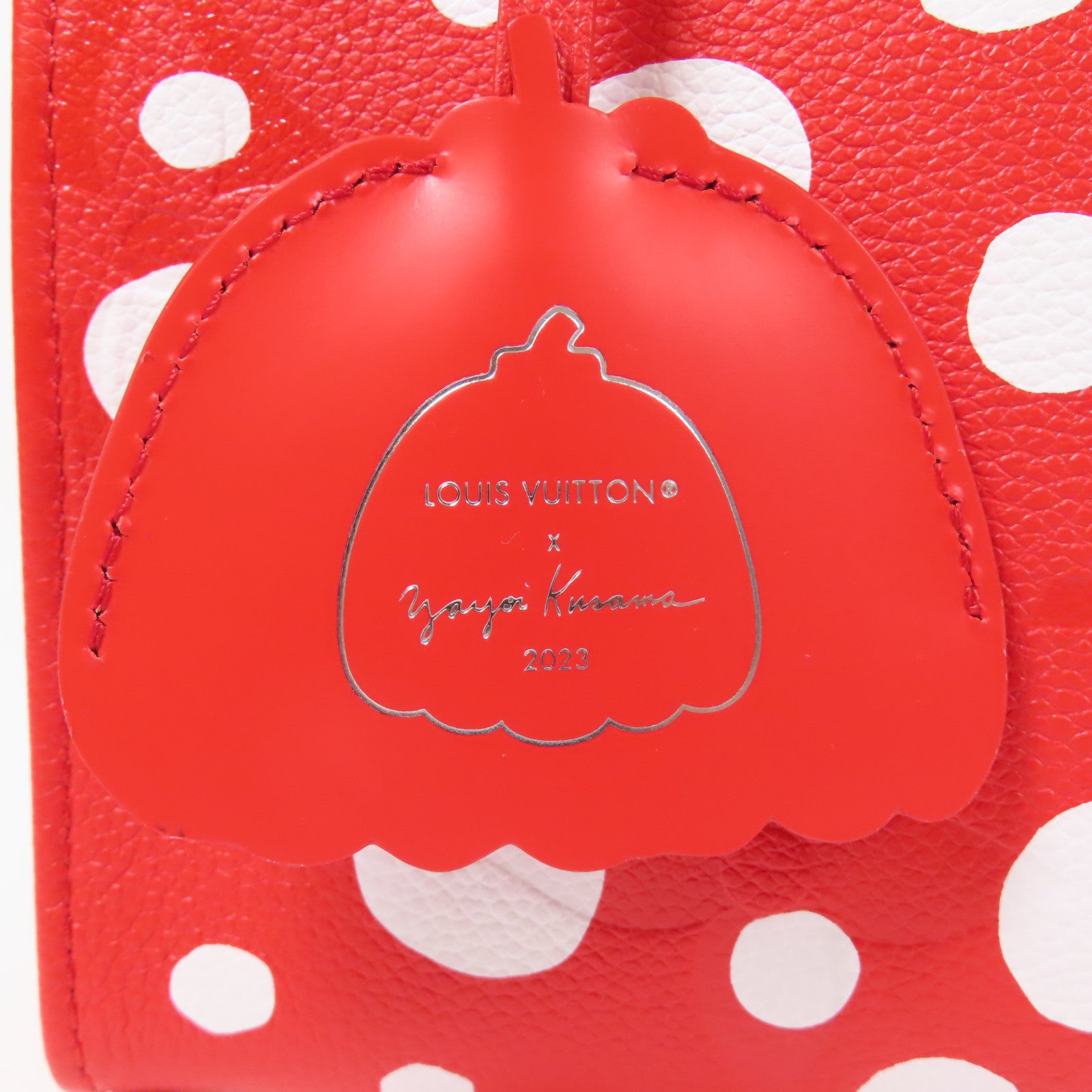 LOUIS VUITTON Monogram Empreinte Yayoi Kusama On The Go PM銀扣手挽肩背兩用袋