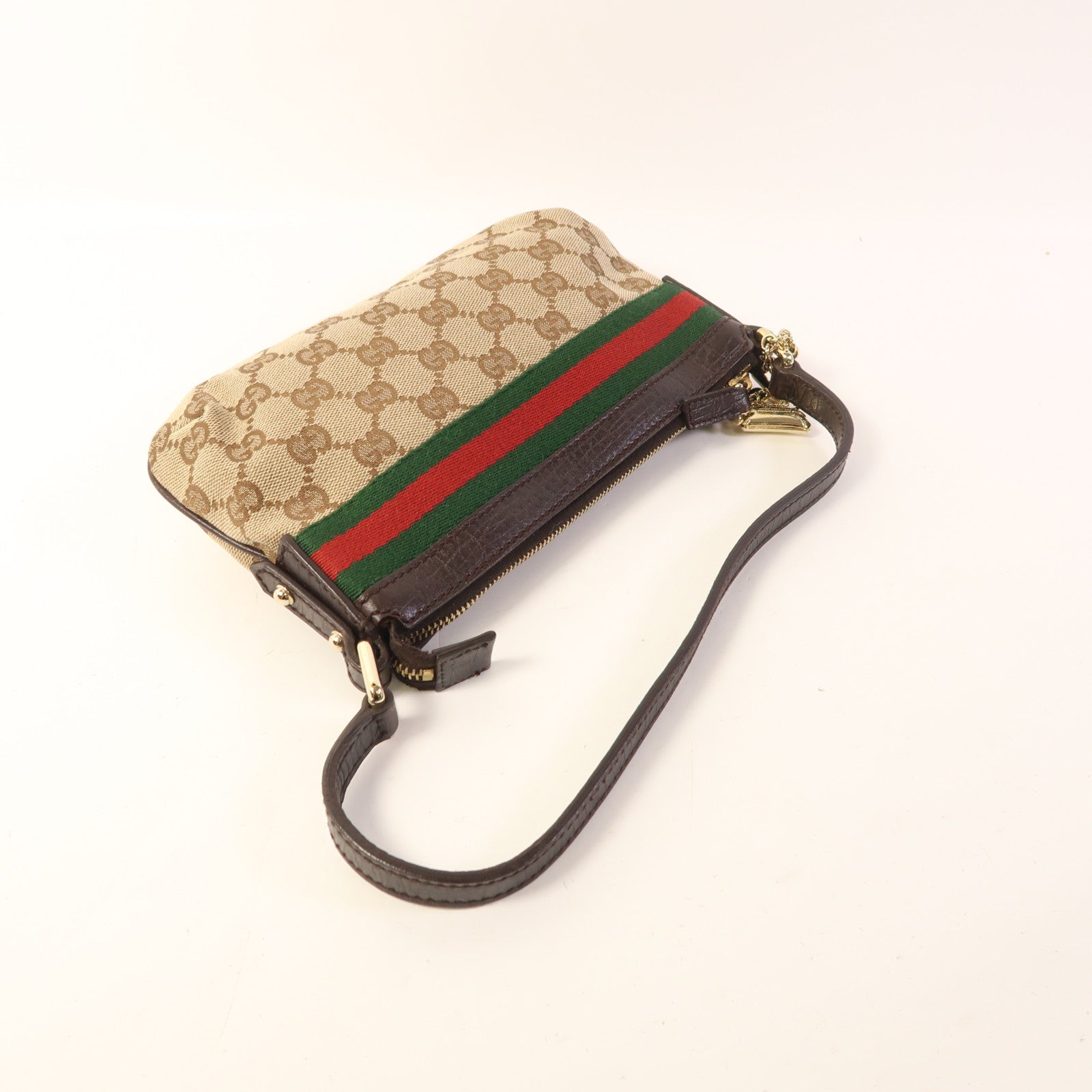 GUCCI 帆布Shoulder Bag金扣肩背袋