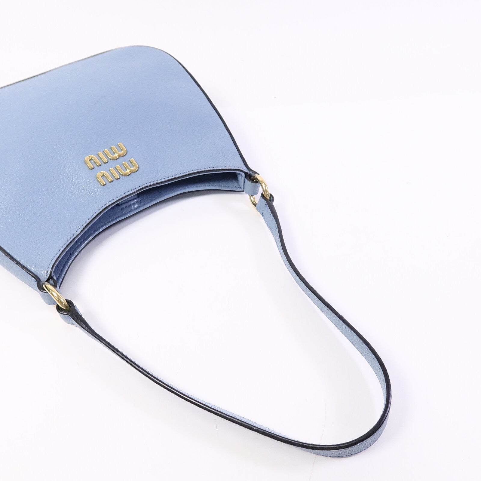 Miu Miu 牛皮皮革Hobo肩背袋