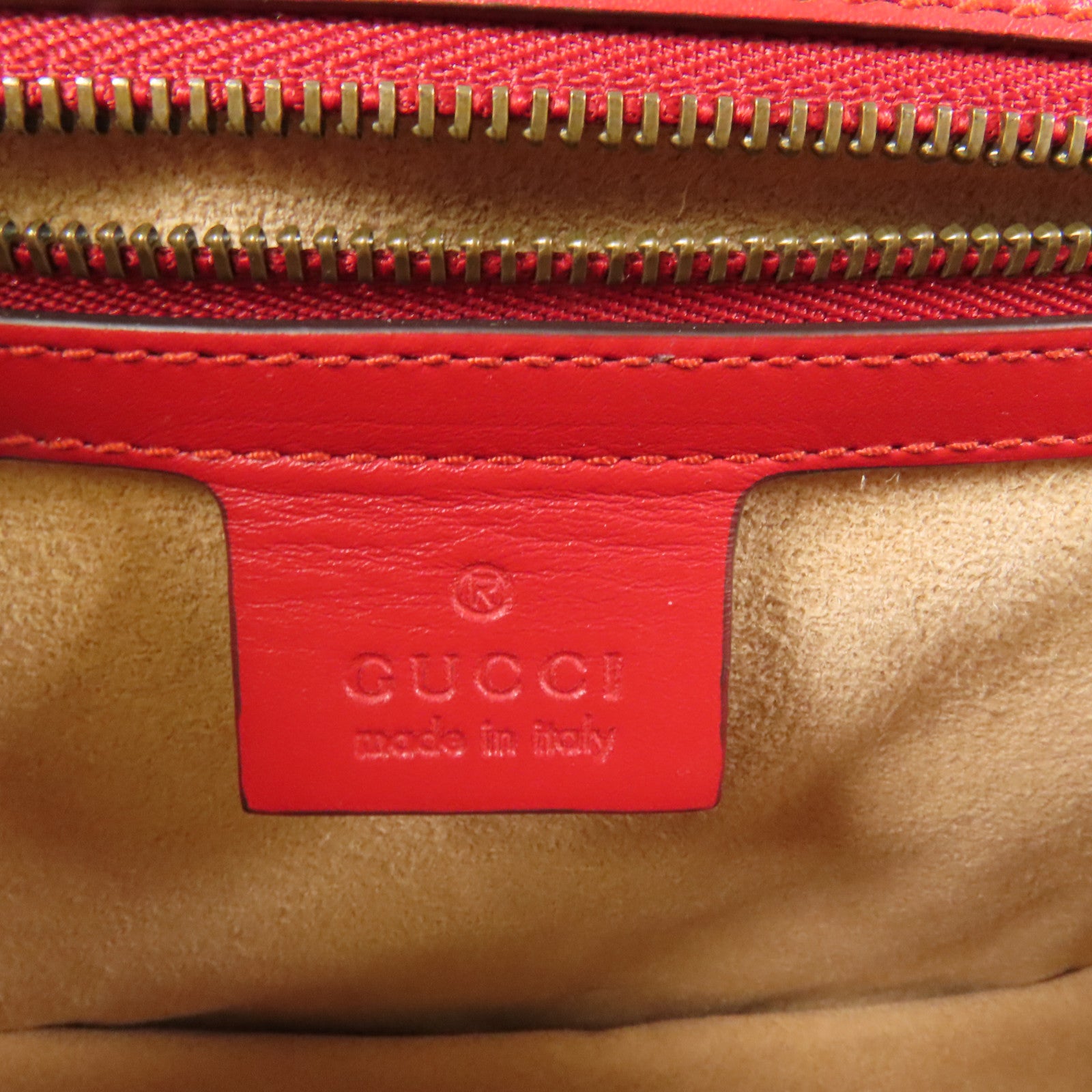 GUCCI 【激減優惠】牛皮皮革Queen Margaret Bee金扣肩背袋