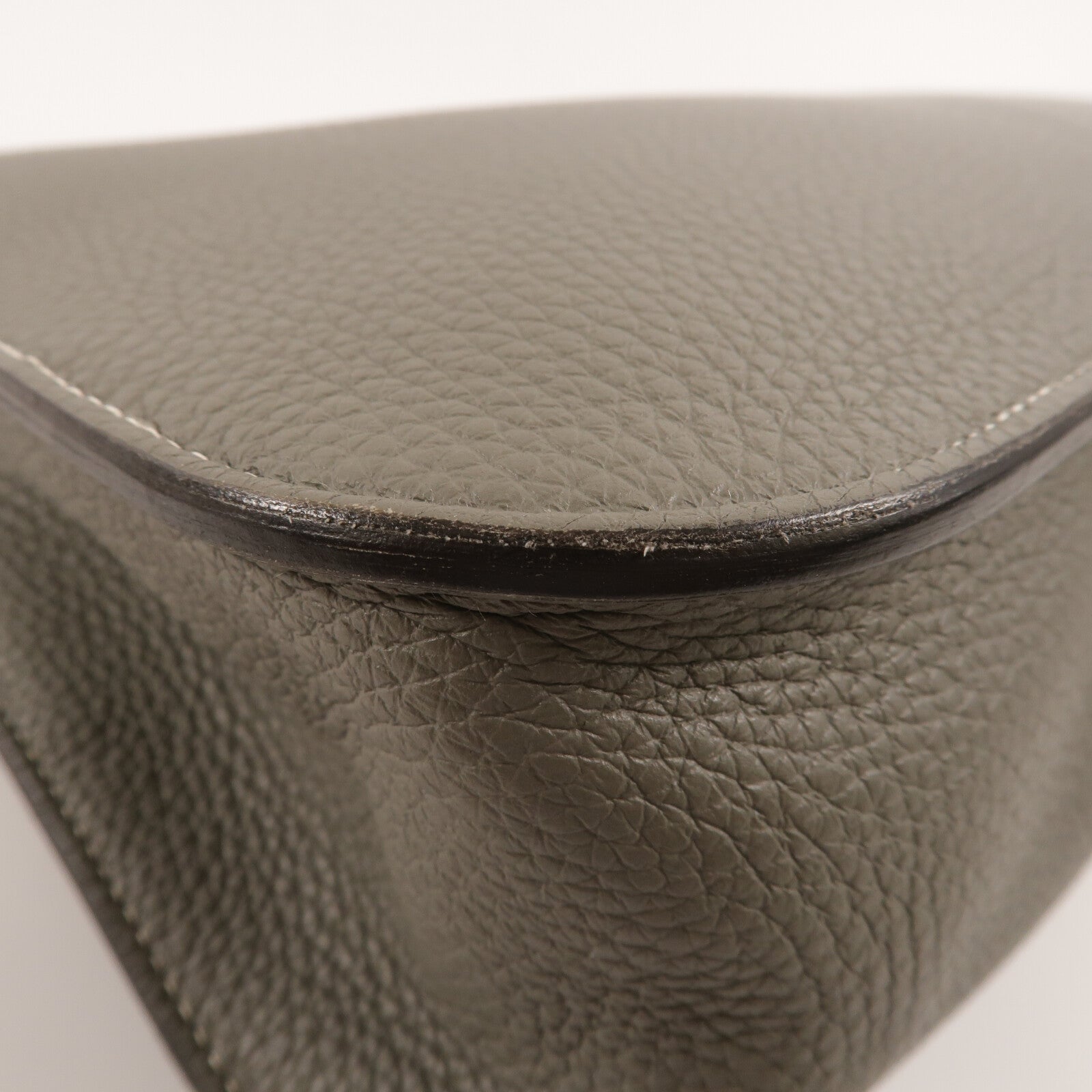 HERMES Clemence皮革Halzan 31手挽肩背兩用袋Gris Meyer