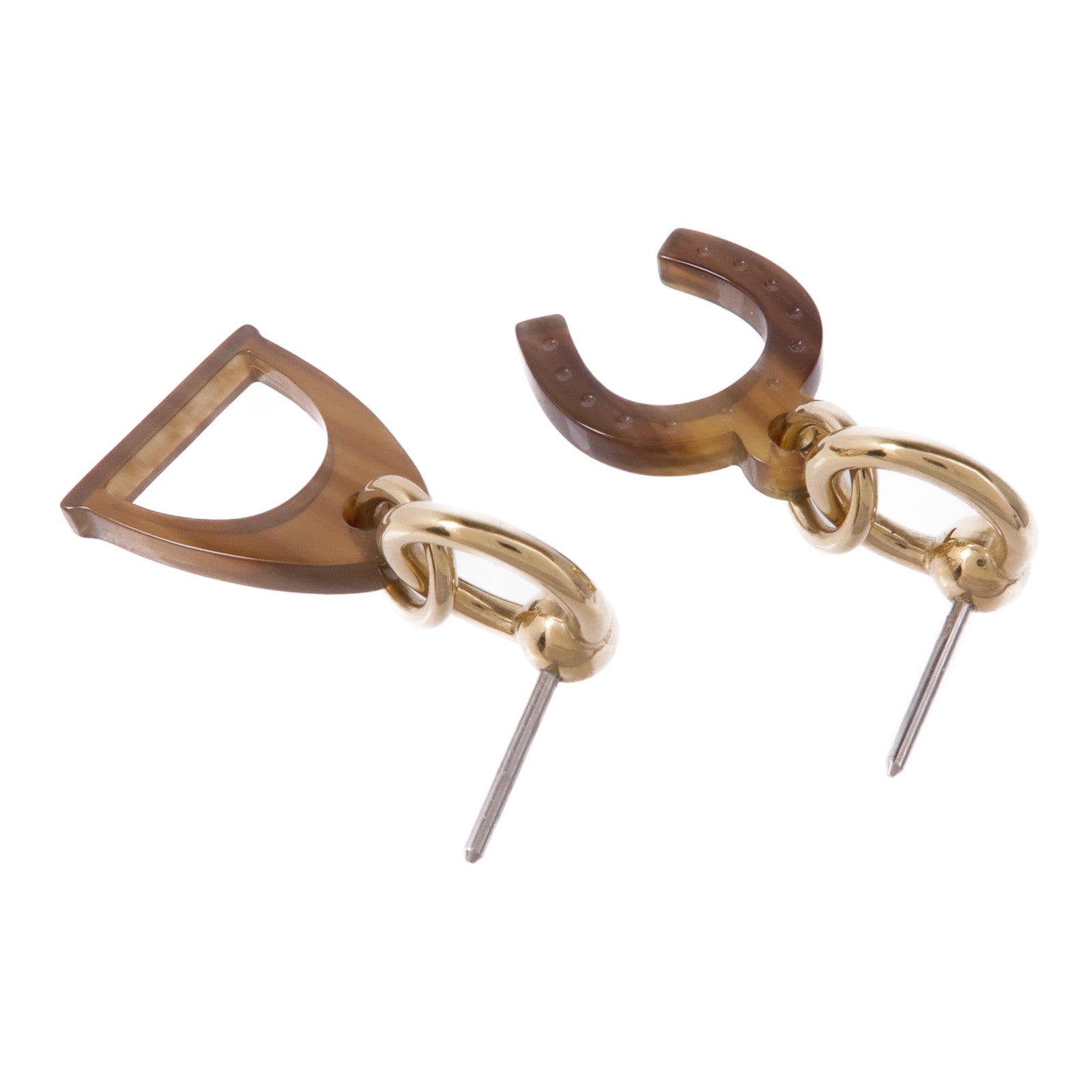 HERMES 水牛角/金屬Horn Earrings耳環