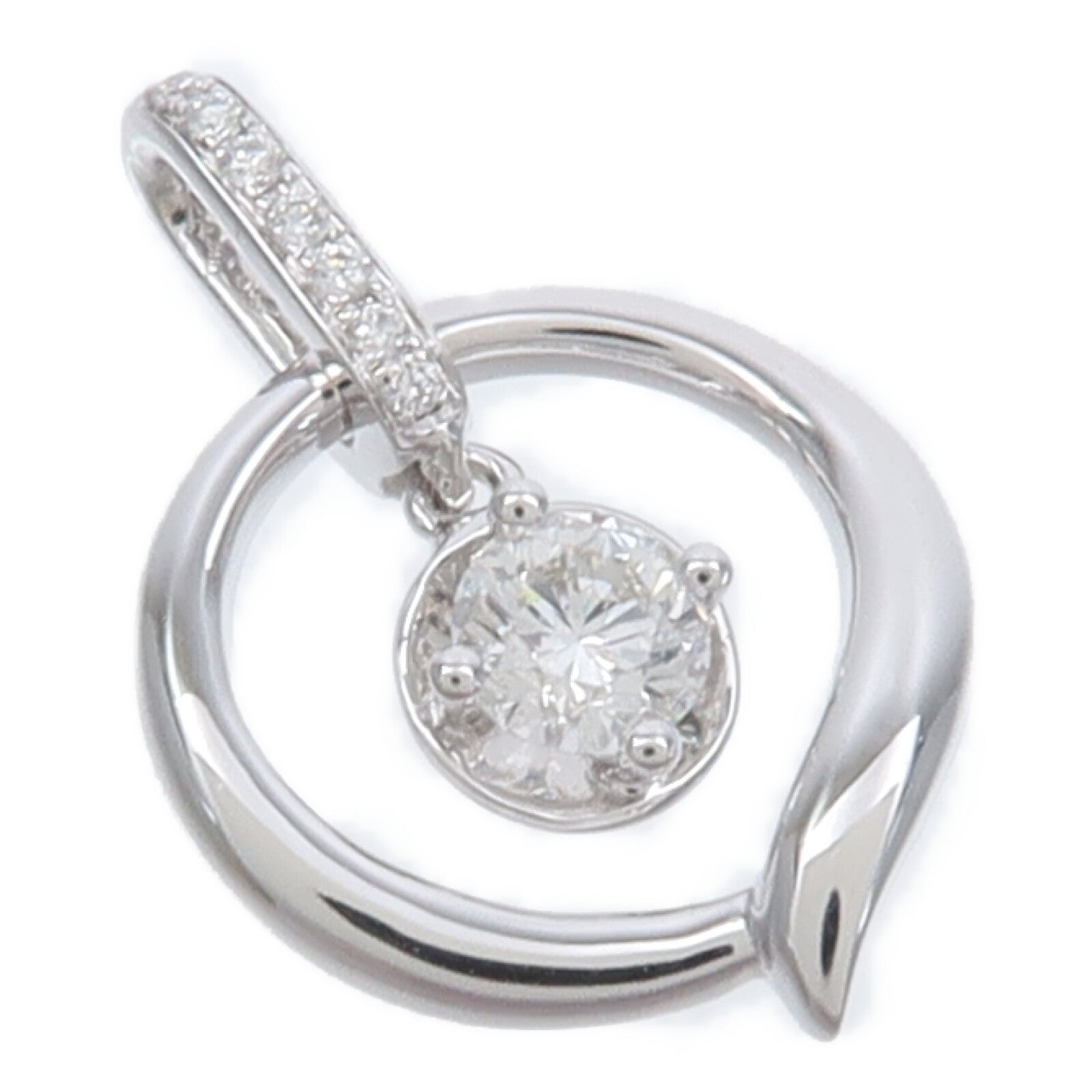 JEWELRY 18K白金Diamond Pendant Top鑽石吊墜
