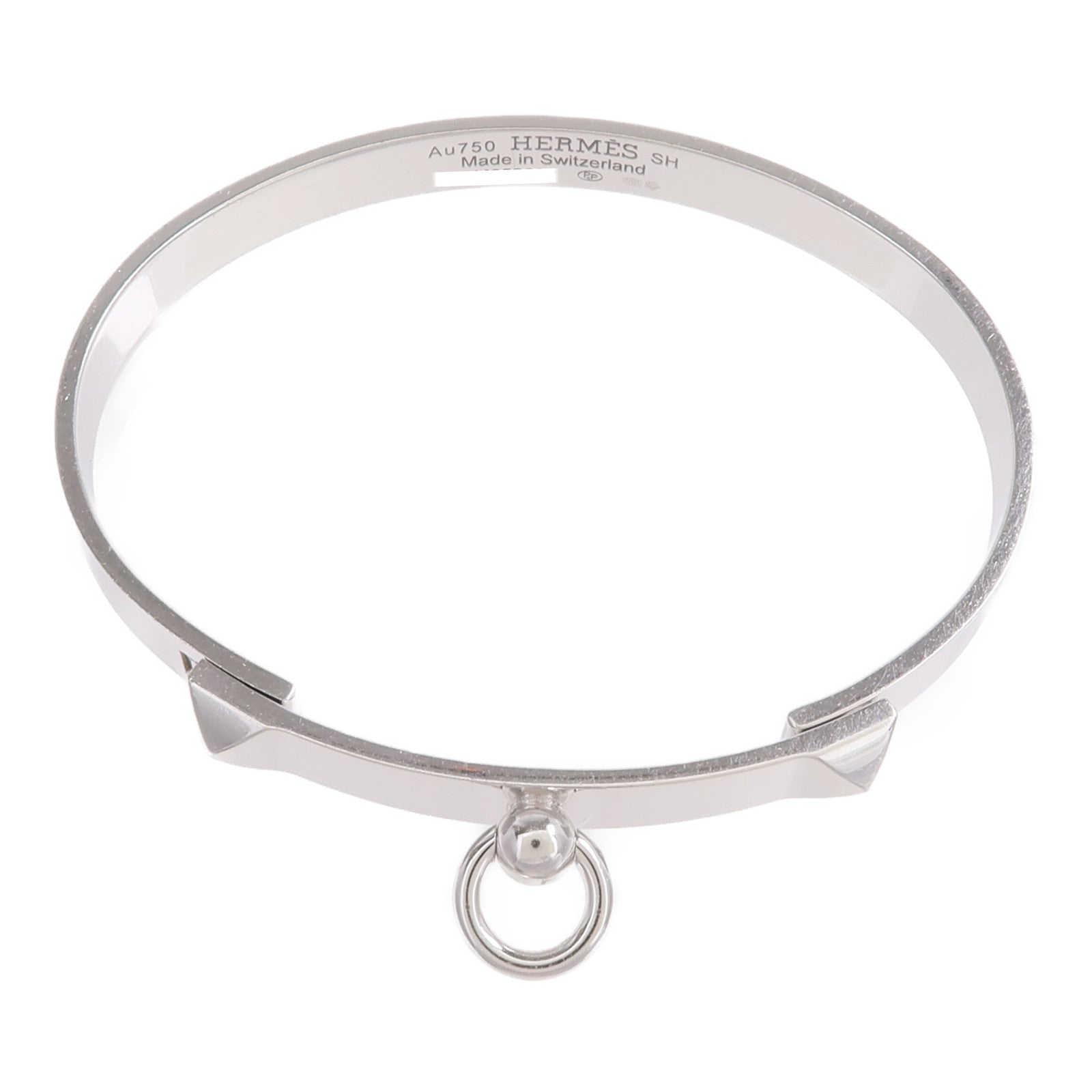 HERMES 18K白金Collier De Chien Bracelet手鐲