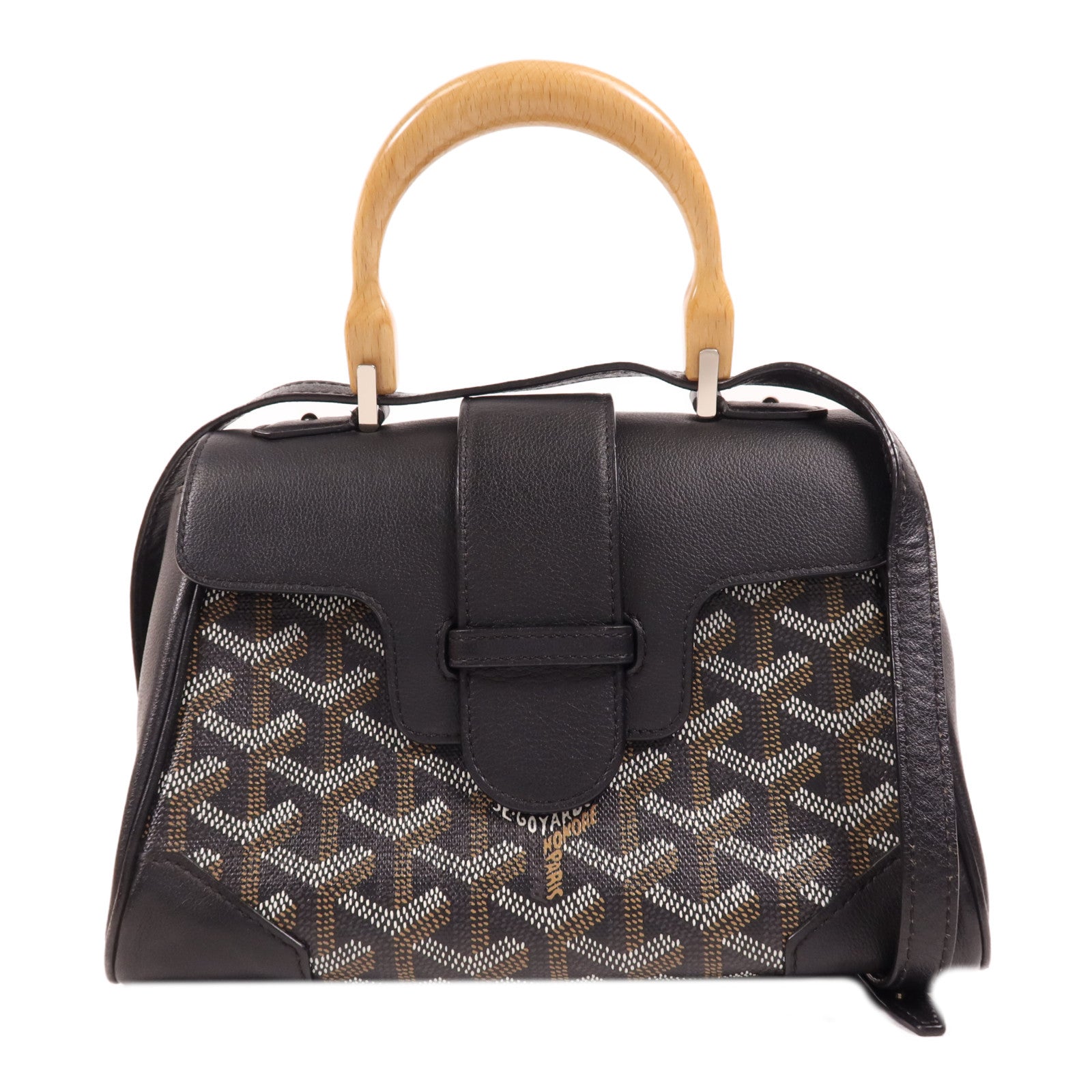 GOYARD 塗層帆布Saigon Souple Mini銀扣手挽肩背兩用袋