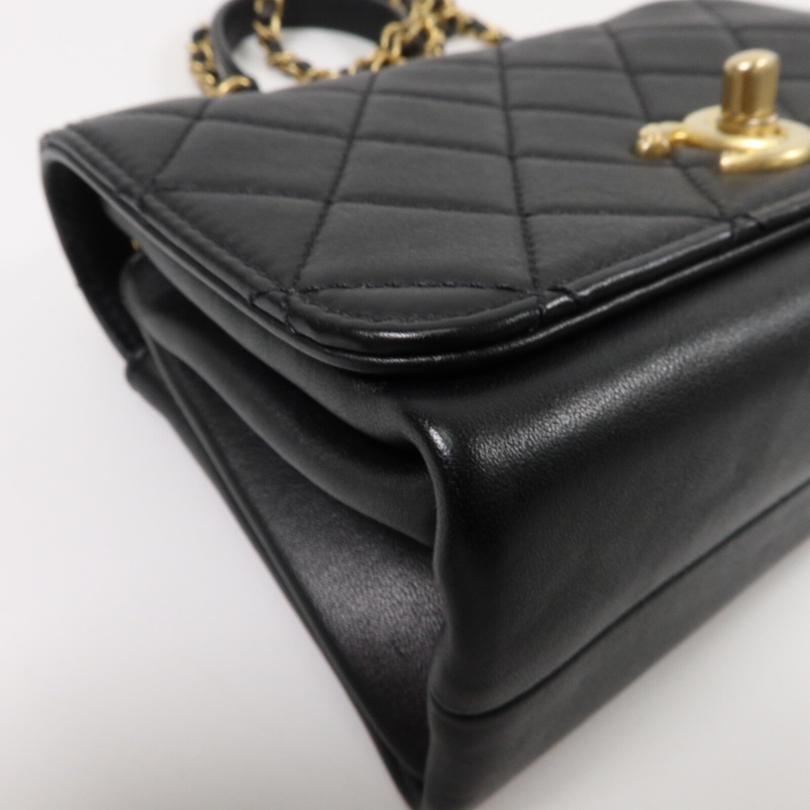 CHANEL 牛皮皮革Minimatelasse Chain手挽肩背兩用袋