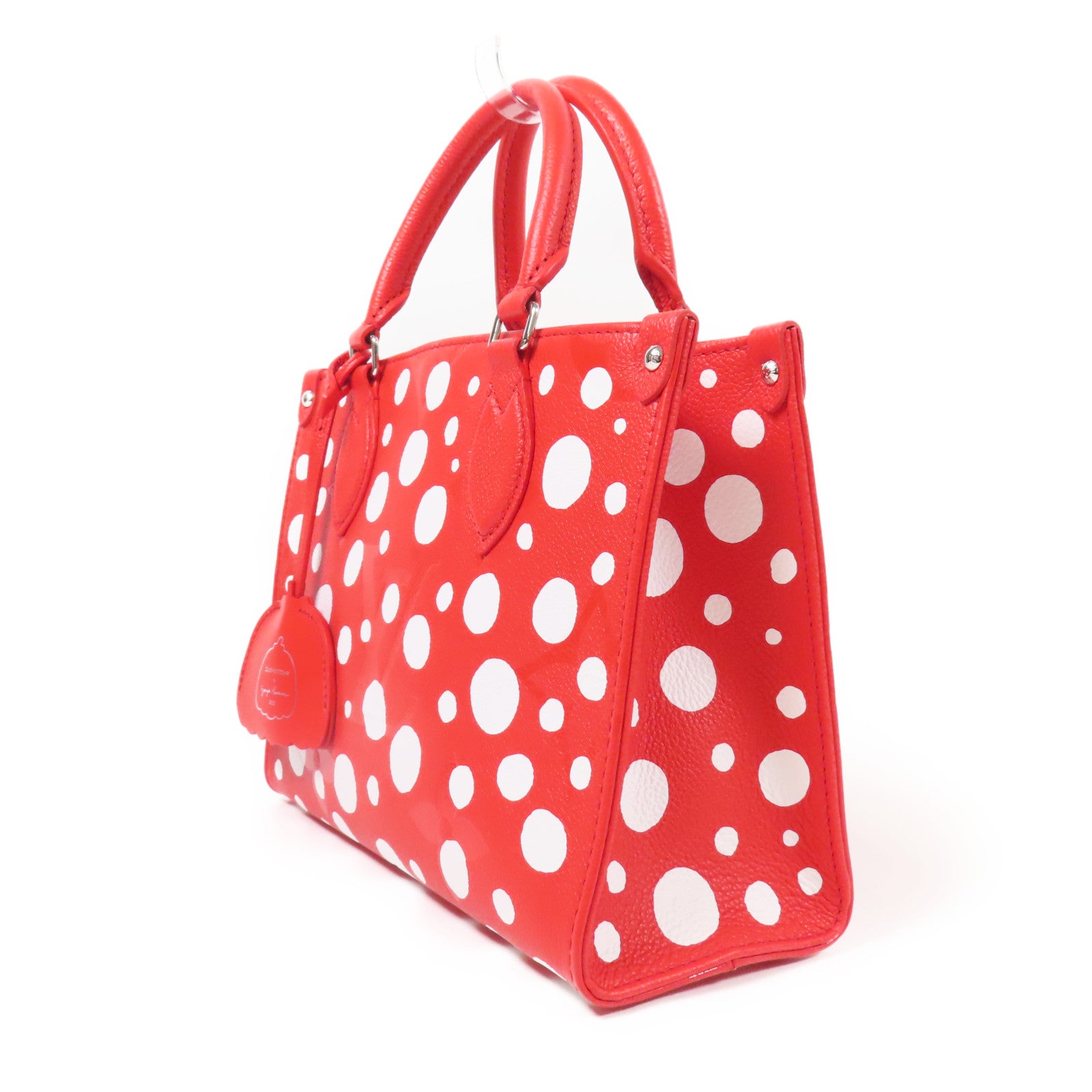 LOUIS VUITTON 【激減優惠】Monogram Empreinte Yayoi Kusama On The Go PM銀扣手挽肩背兩用袋