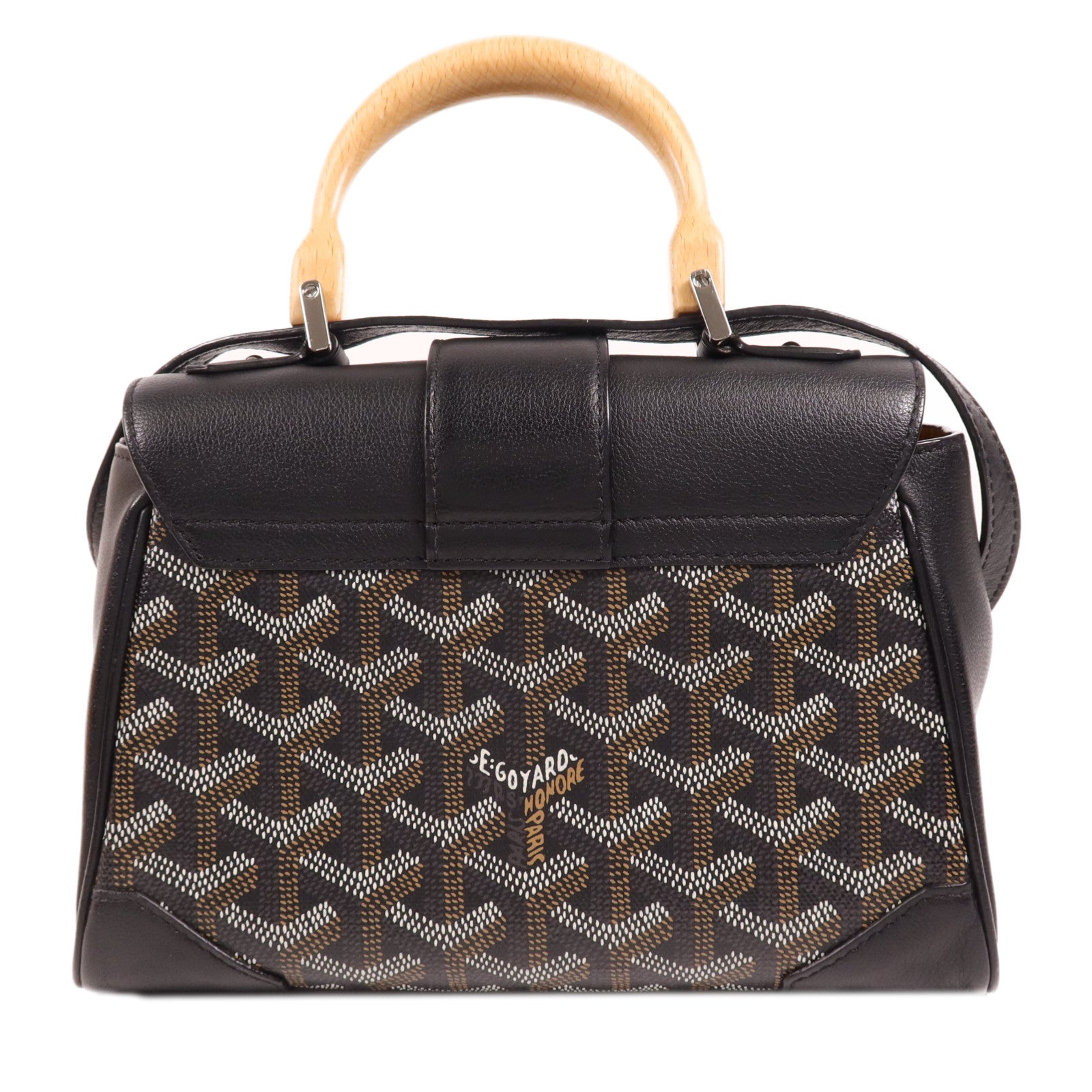 GOYARD 塗層帆布Saigon Souple Mini銀扣手挽肩背兩用袋