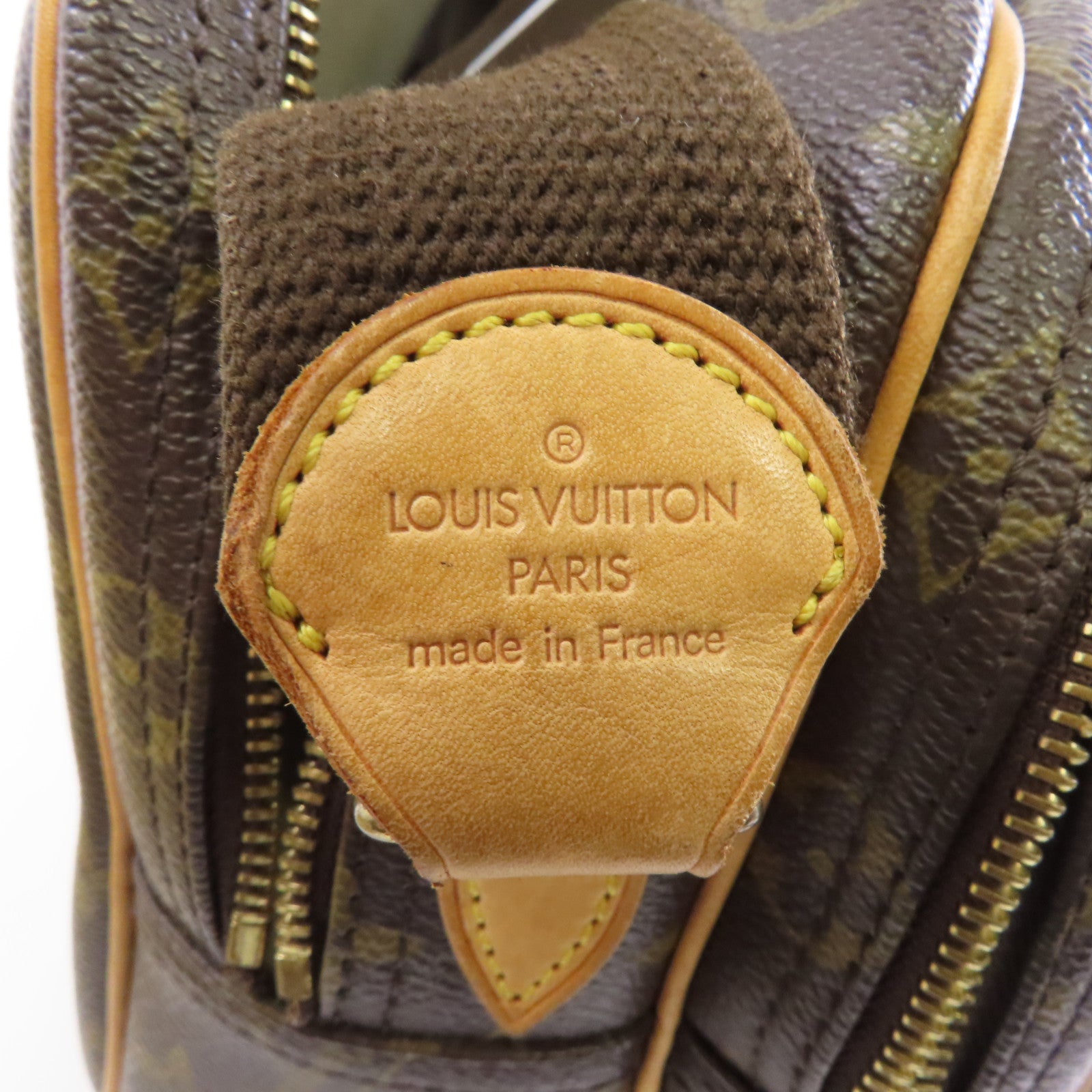 LOUIS VUITTON Monogram Reporter PM金扣肩背袋棕色