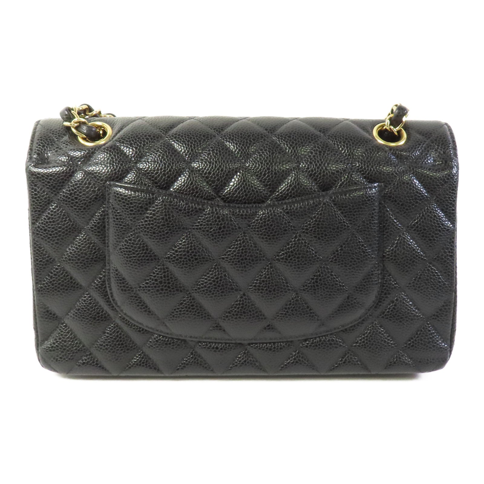CHANEL CC GHW Classic 25 Chain Shoulder Bag Calfskin Leather Black