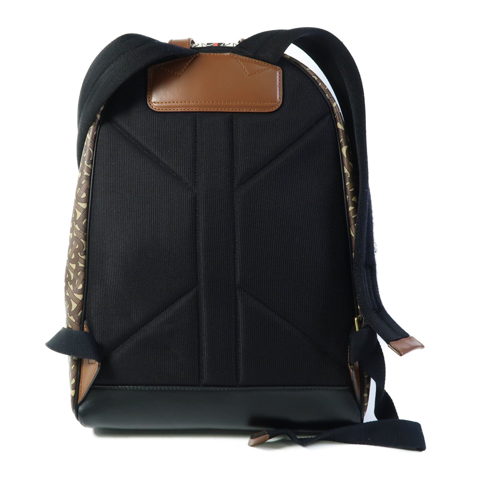 BURBERRY 塗層帆布TB Monogarm Stripe Backpack金扣背包