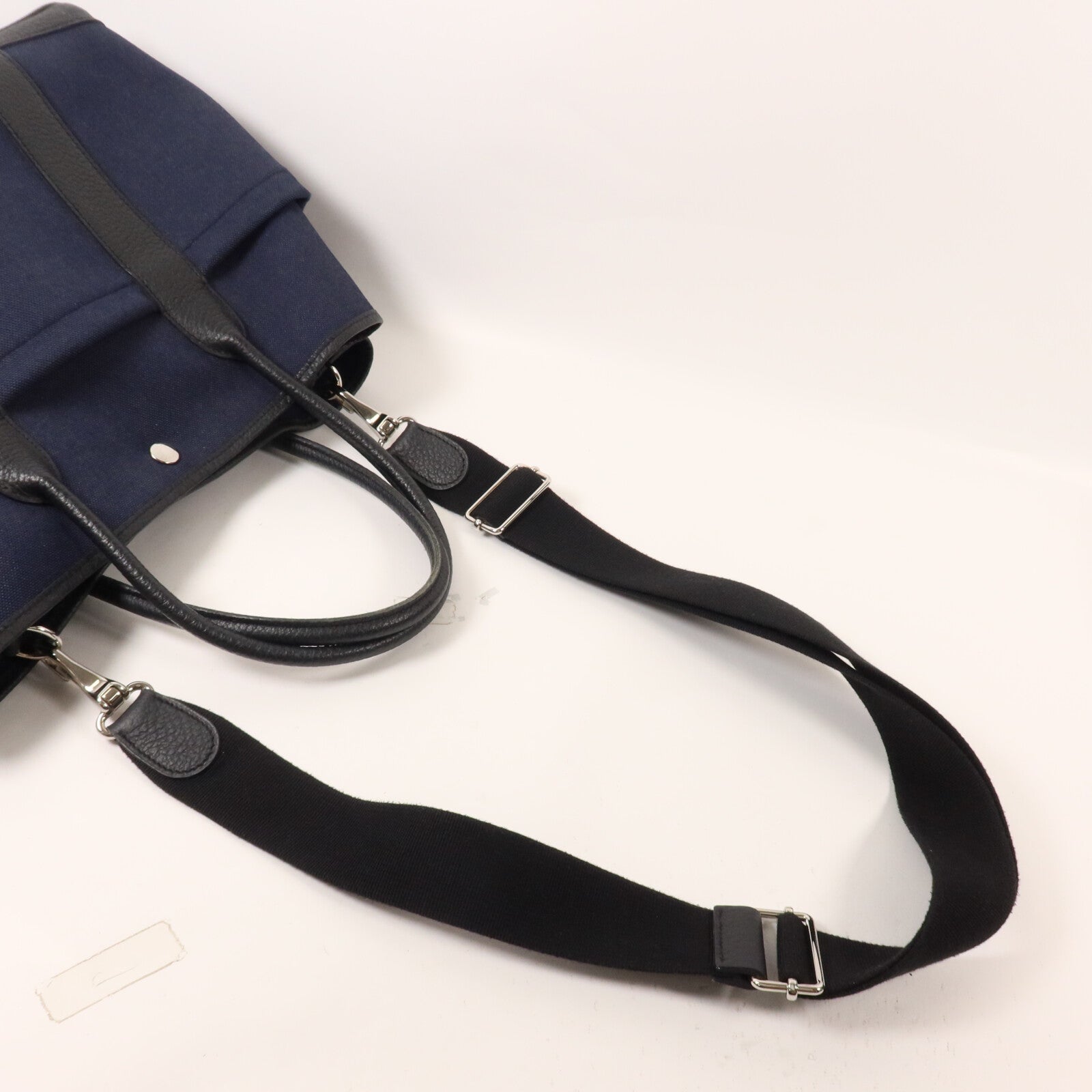 HERMES 帆布Garden Party Pocket 36手挽袋Bleu Nuit/Noir