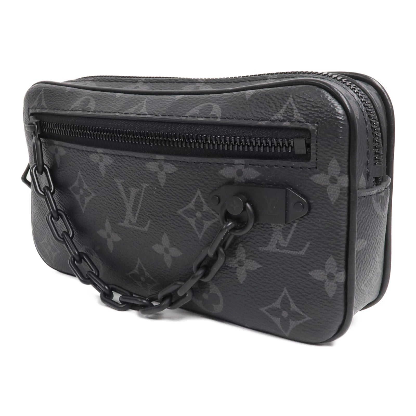 LOUIS VUITTON Monogram Eclipse Pochette Volga手拿包