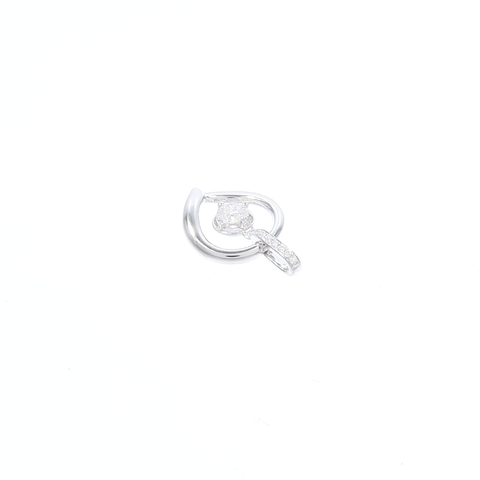 JEWELRY 18K白金Diamond Pendant Top鑽石吊墜