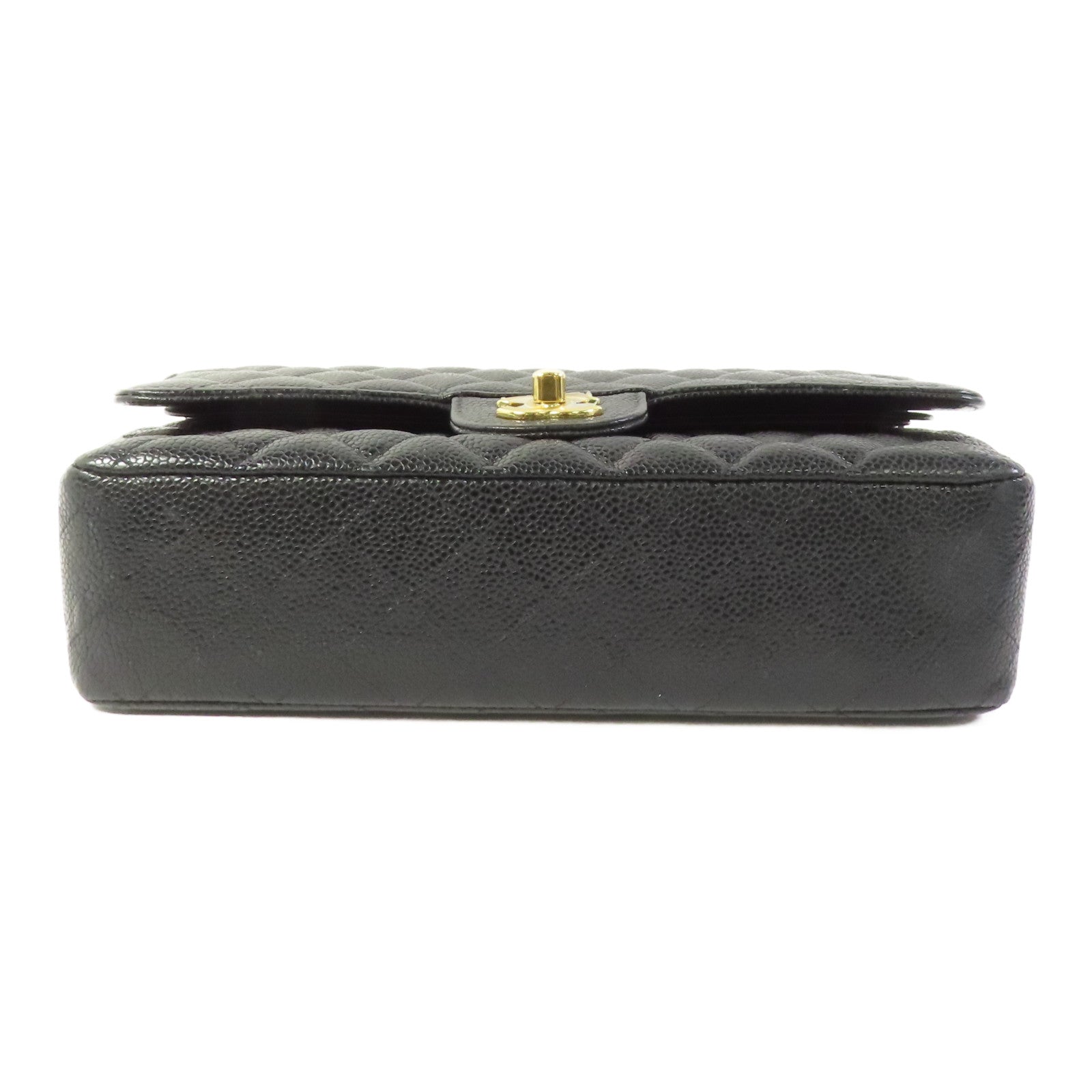 CHANEL CC GHW Classic 25 Chain Shoulder Bag Calfskin Leather Black