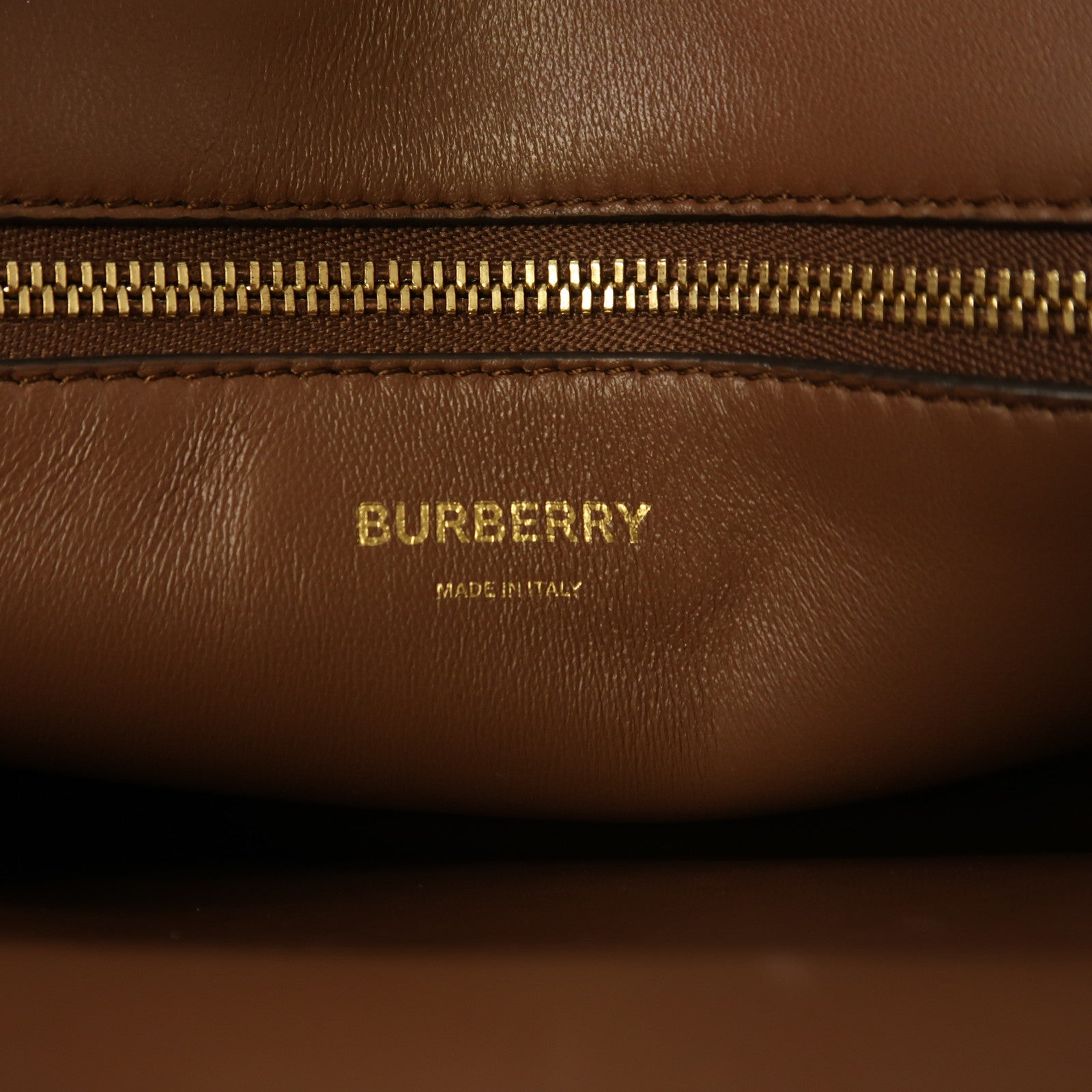 BURBERRY 小牛皮皮革Pocket Bag金扣手挽肩背兩用袋啡色