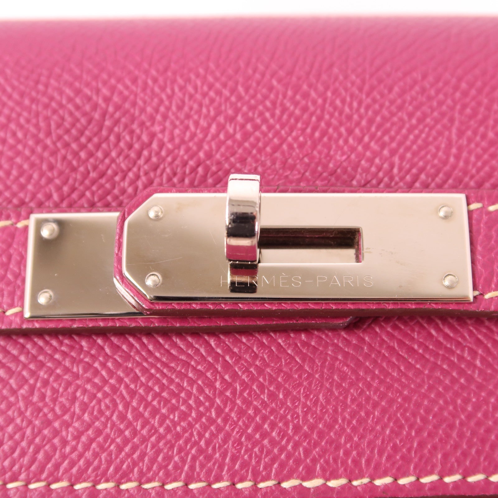 HERMES Epsom皮革Kelly 32銀扣手挽肩背兩用袋Tosca