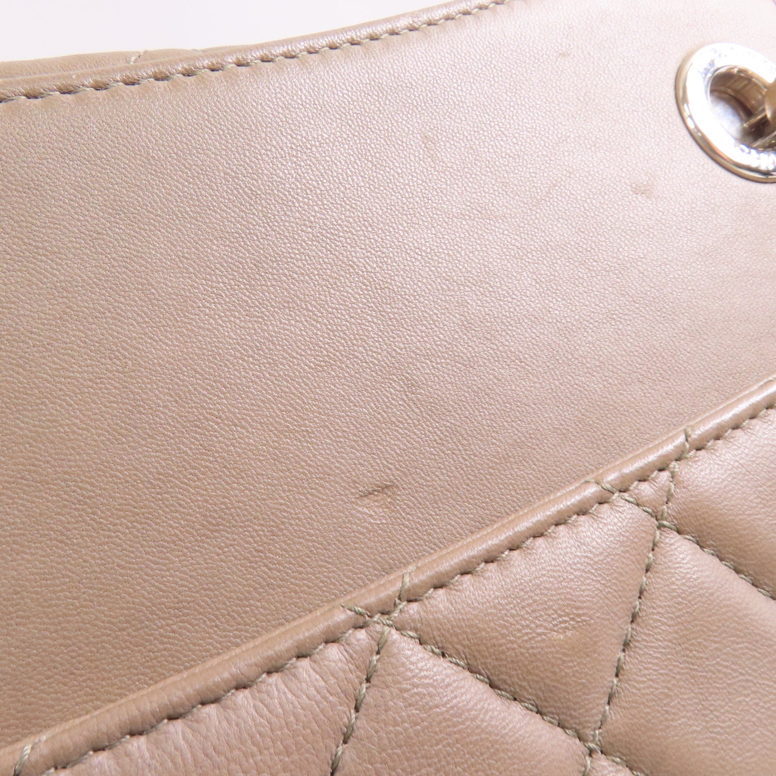 CHANEL 牛皮皮革Chain Shoulder銀扣鏈帶肩背袋